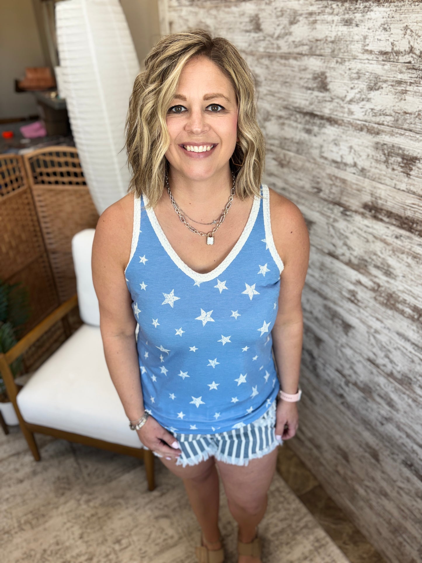 Blue Star Racerback Tank