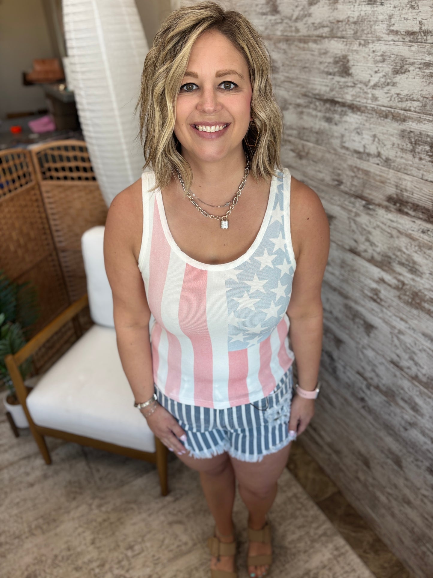 Vintage Wash American Flag Tank **RESTOCKED**