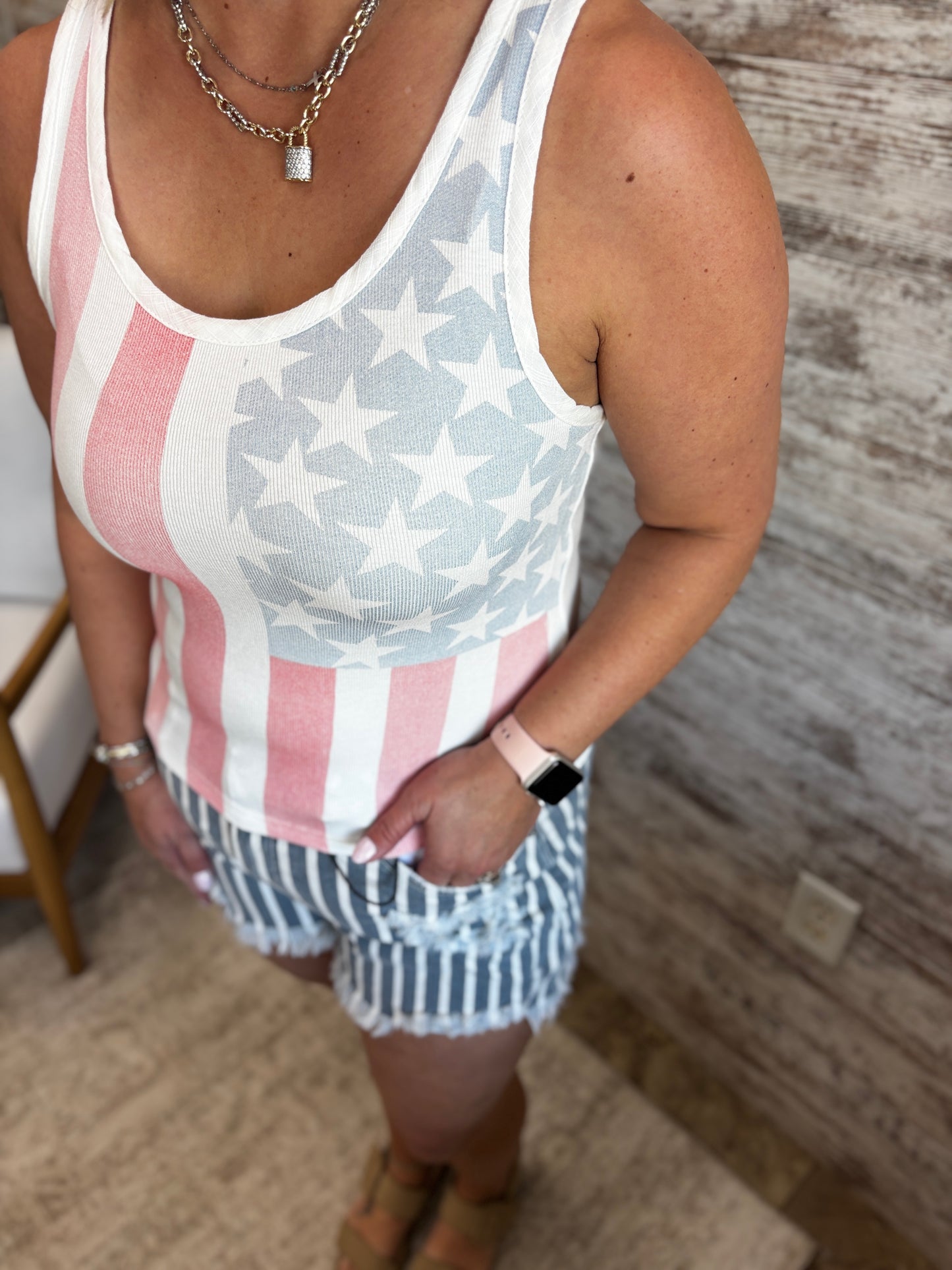 Vintage Wash American Flag Tank **RESTOCKED**