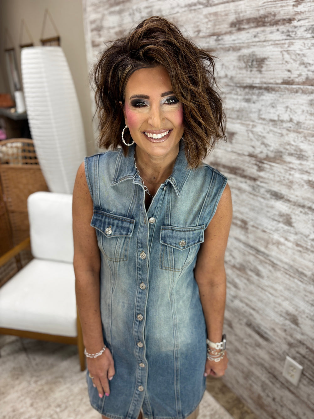 Denim Button Down Dress