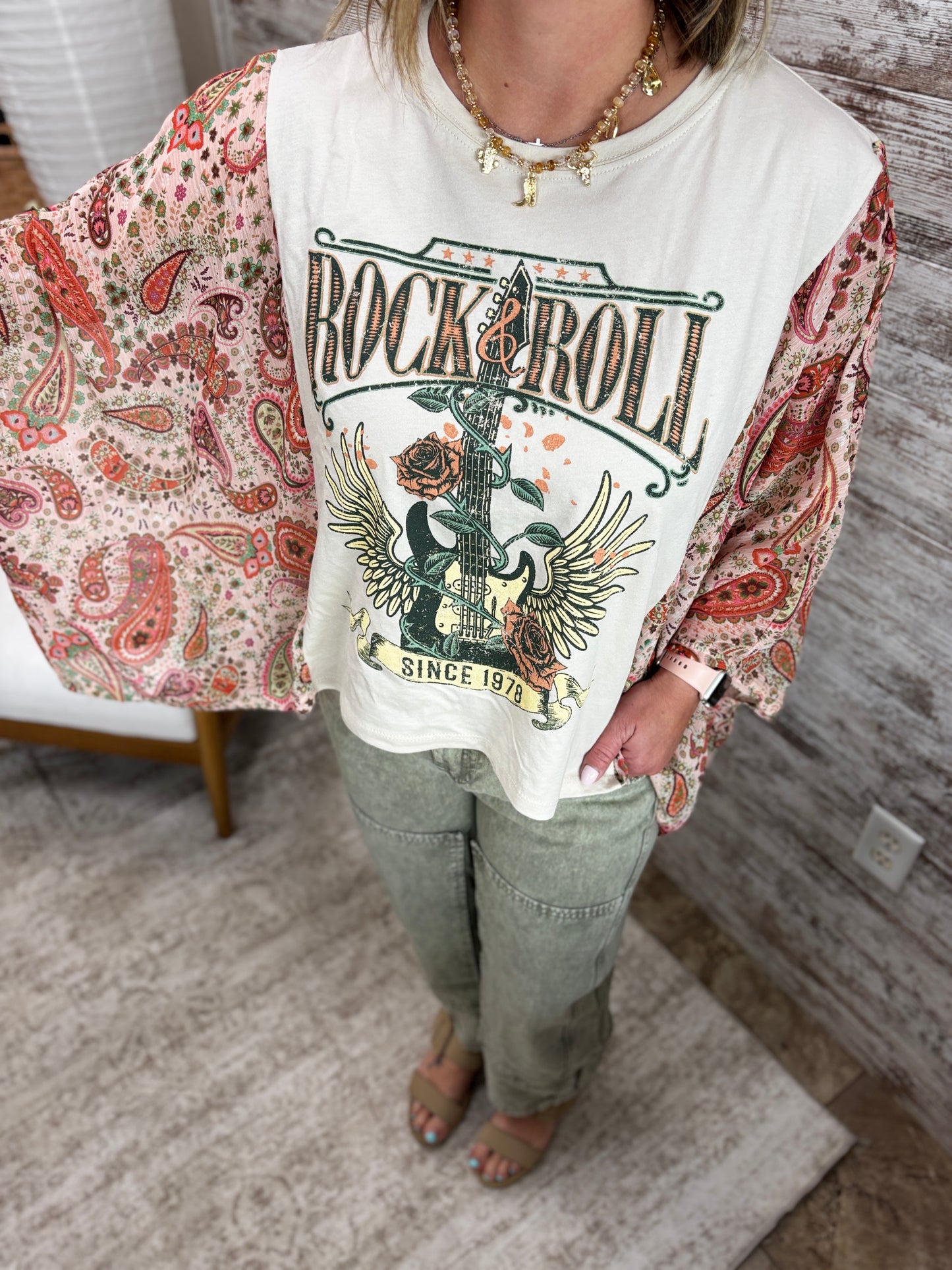 Rock N Roll Vintage Kaftan Top