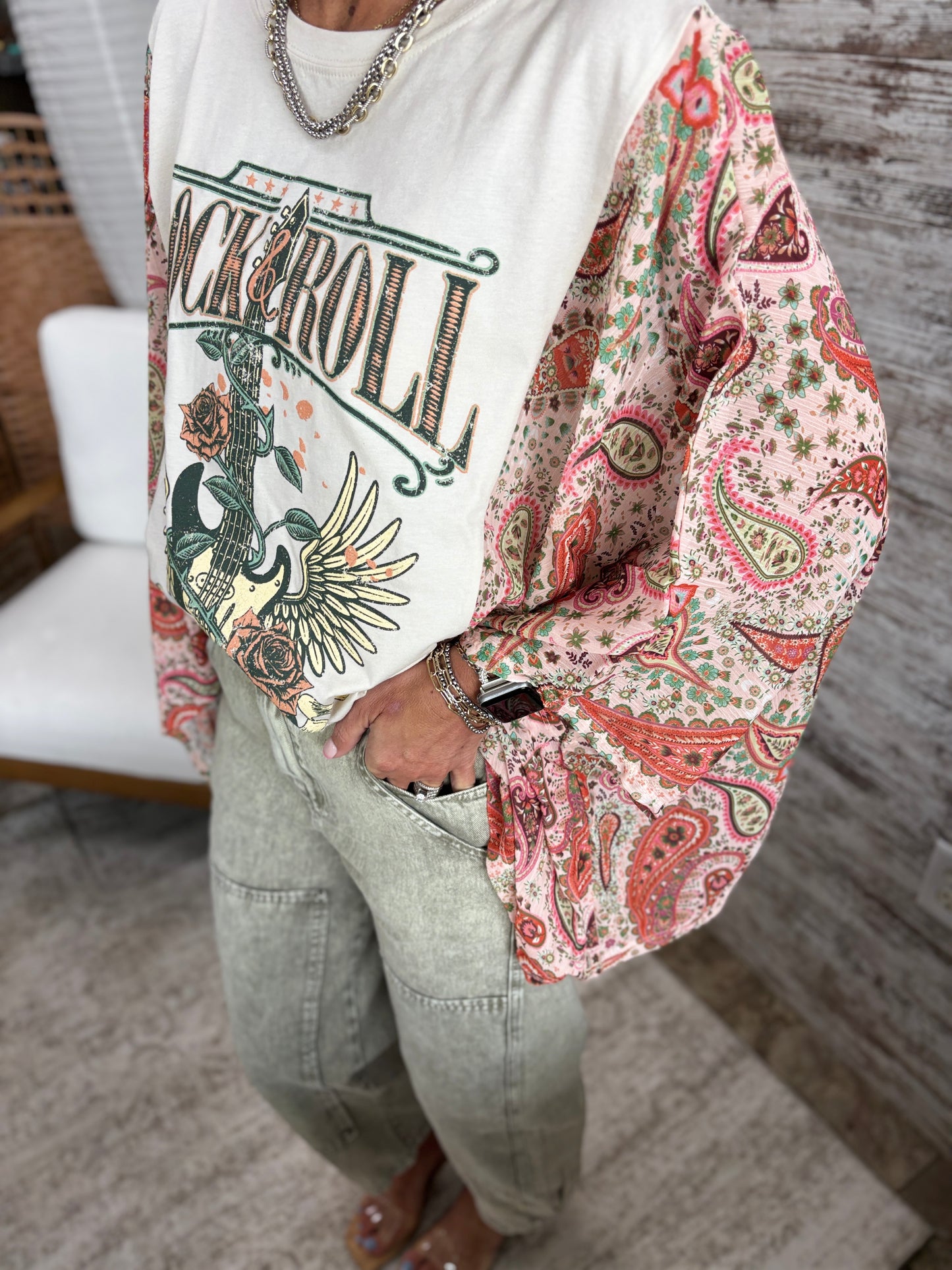 Rock N Roll Vintage Kaftan Top