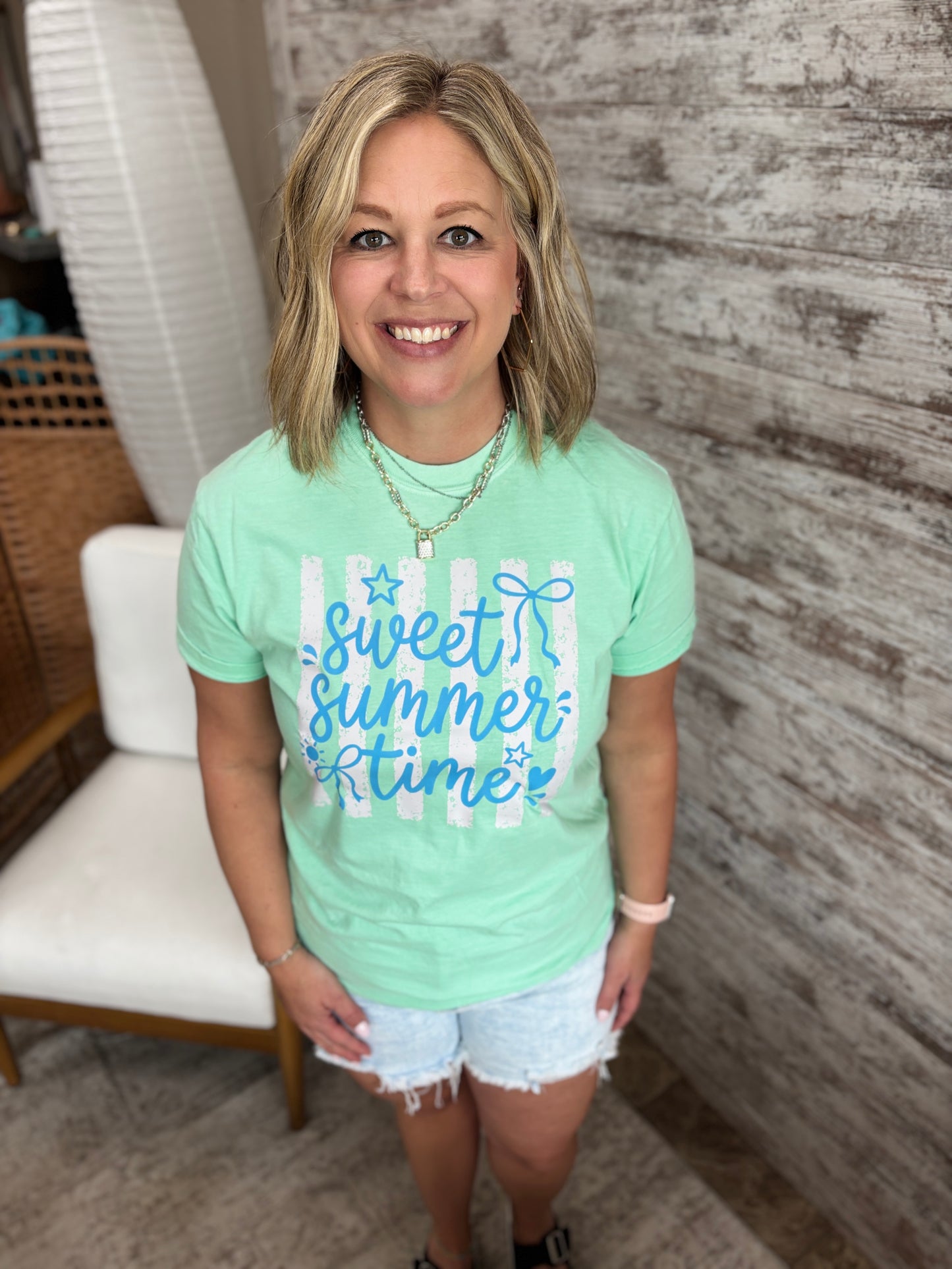 Sweet Summer Time Island Reef Comfort Colors Tee