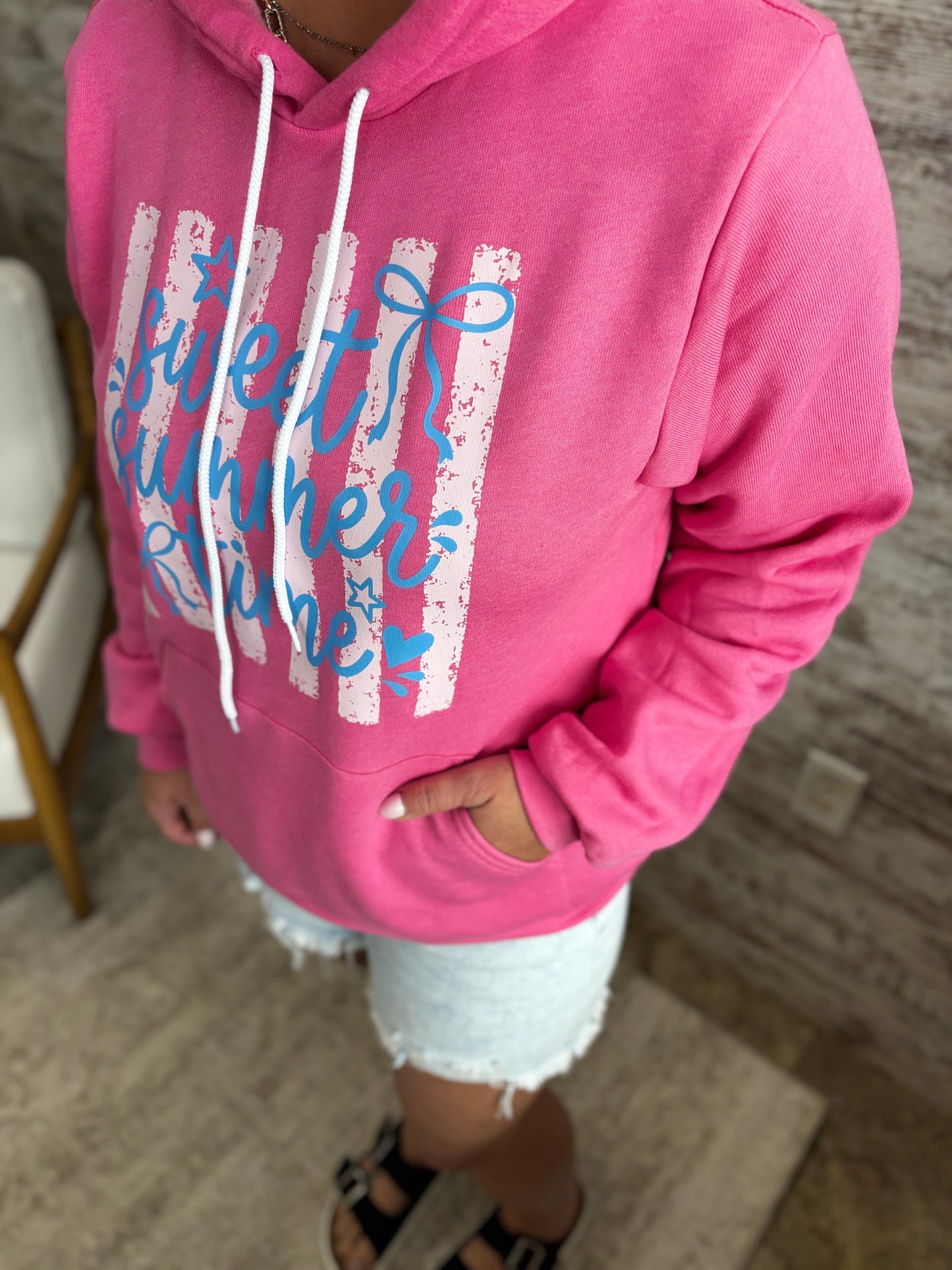 Sweet Summer Time Charity Pink Bella Hoodie