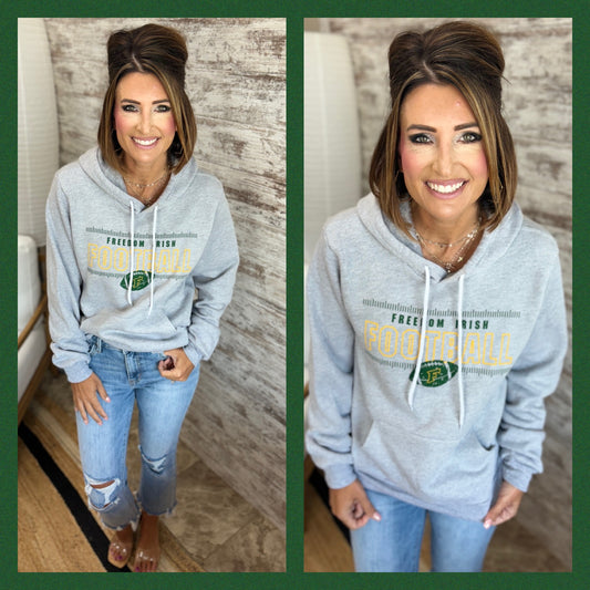 Freedom Irish Football Bella Grey Hoodie