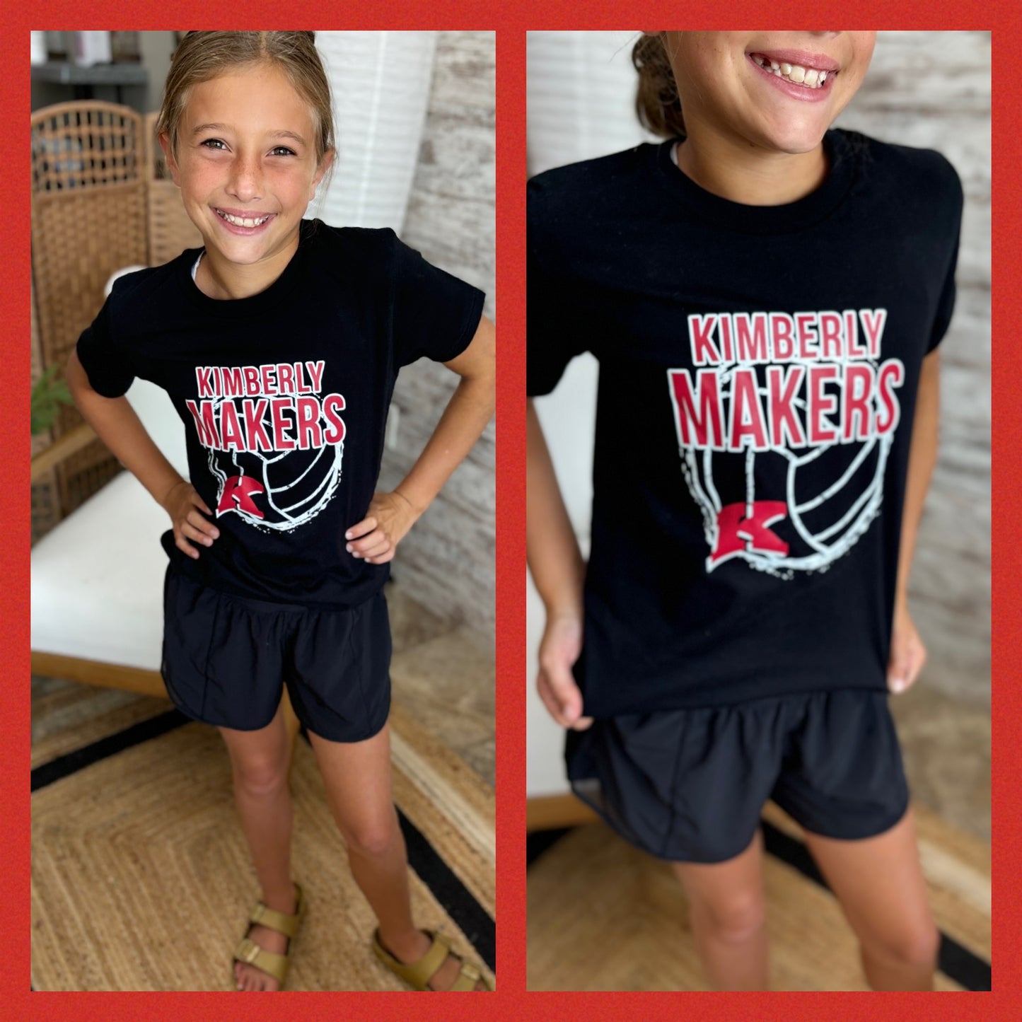 Kimberly Makers Volleyball Black Bella Tee~ Adult and Youth