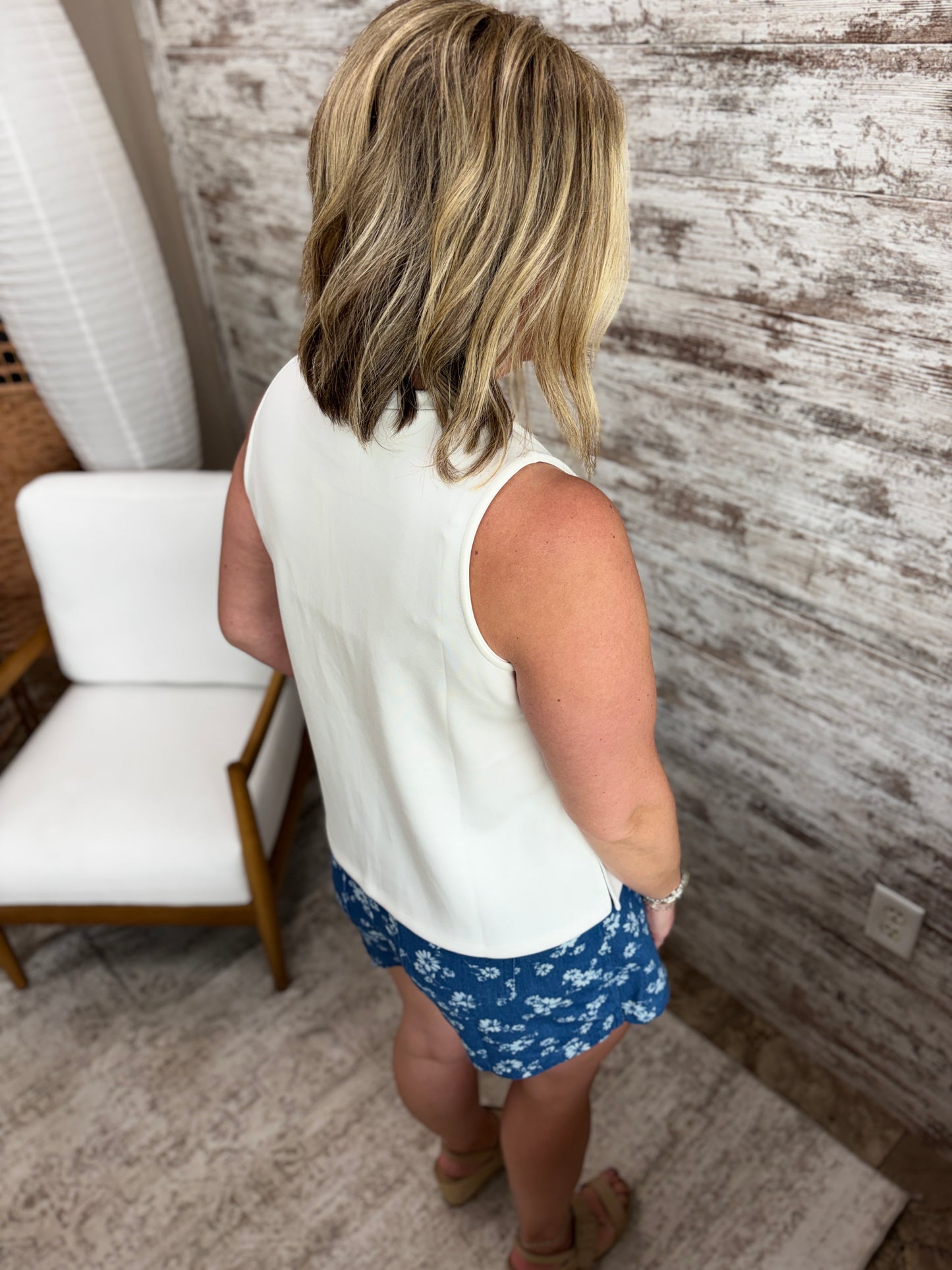 Ivory Brushed Modal Top