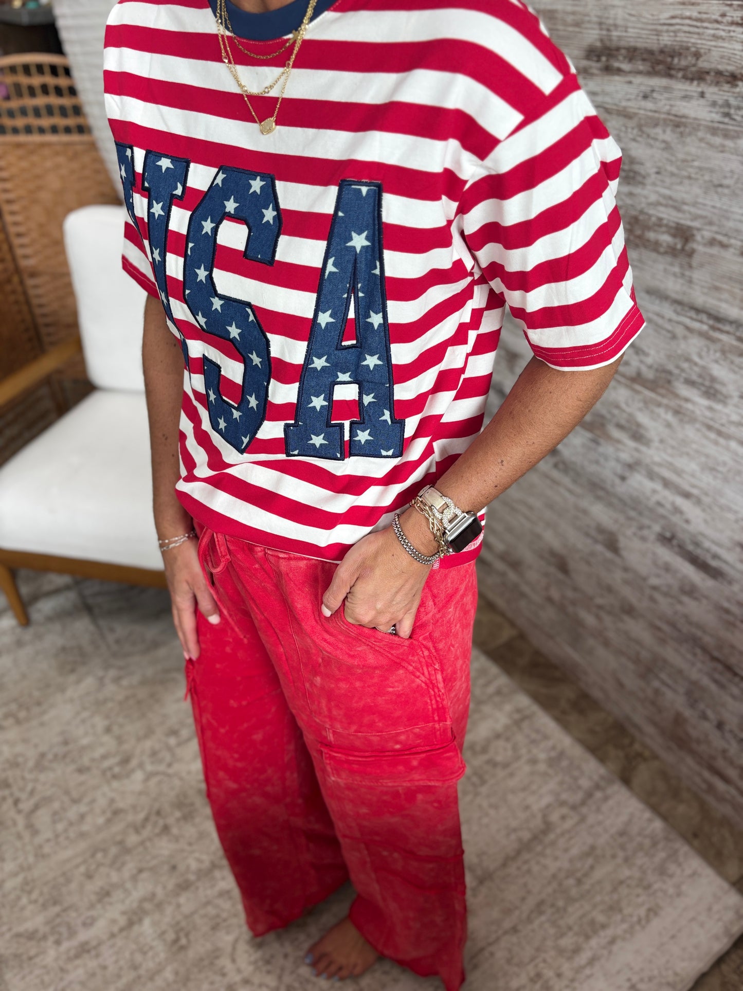 USA 250th Anniversary Stripe Tee