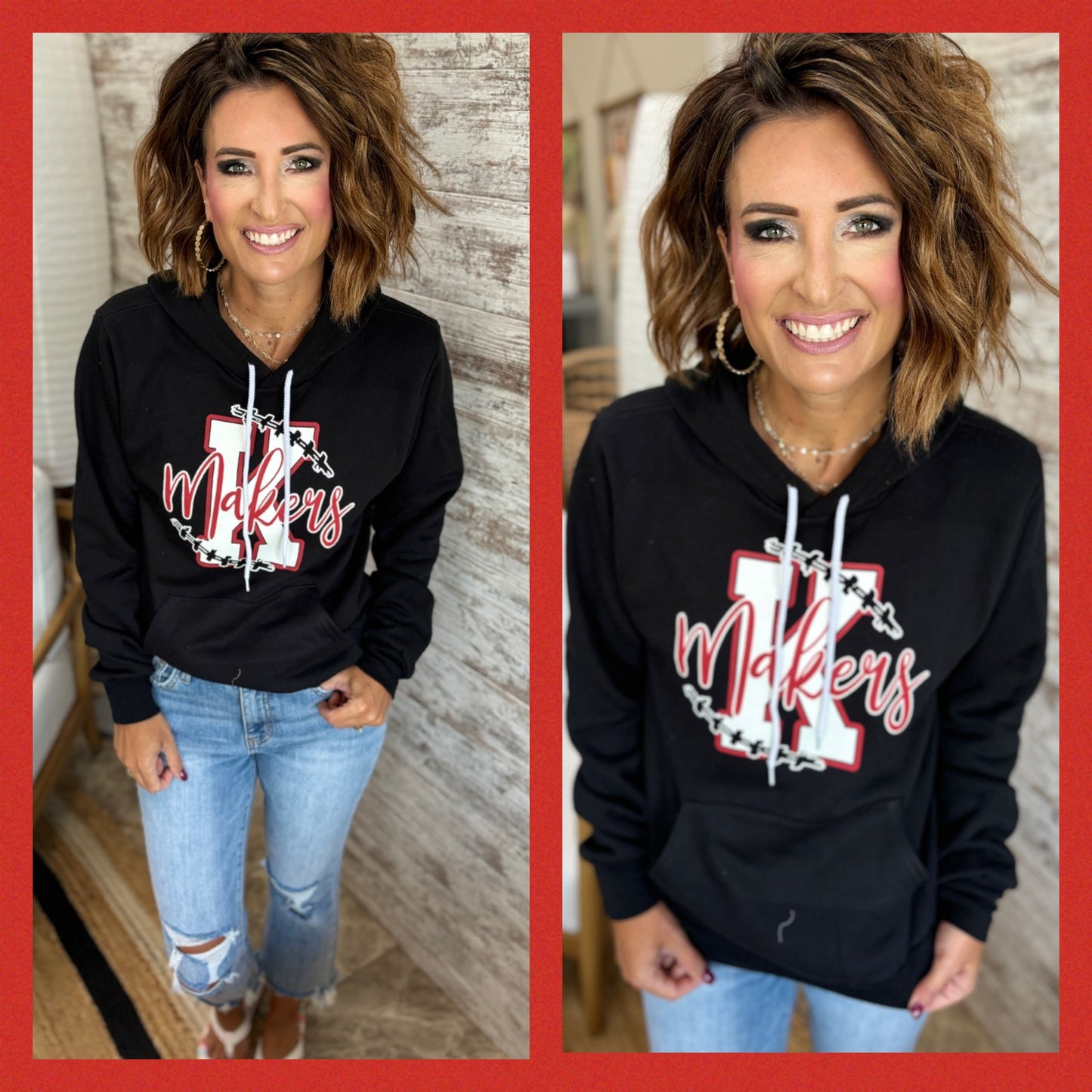 Kimberly Makers Football Black Bella Hoodie ~ 2 Designs