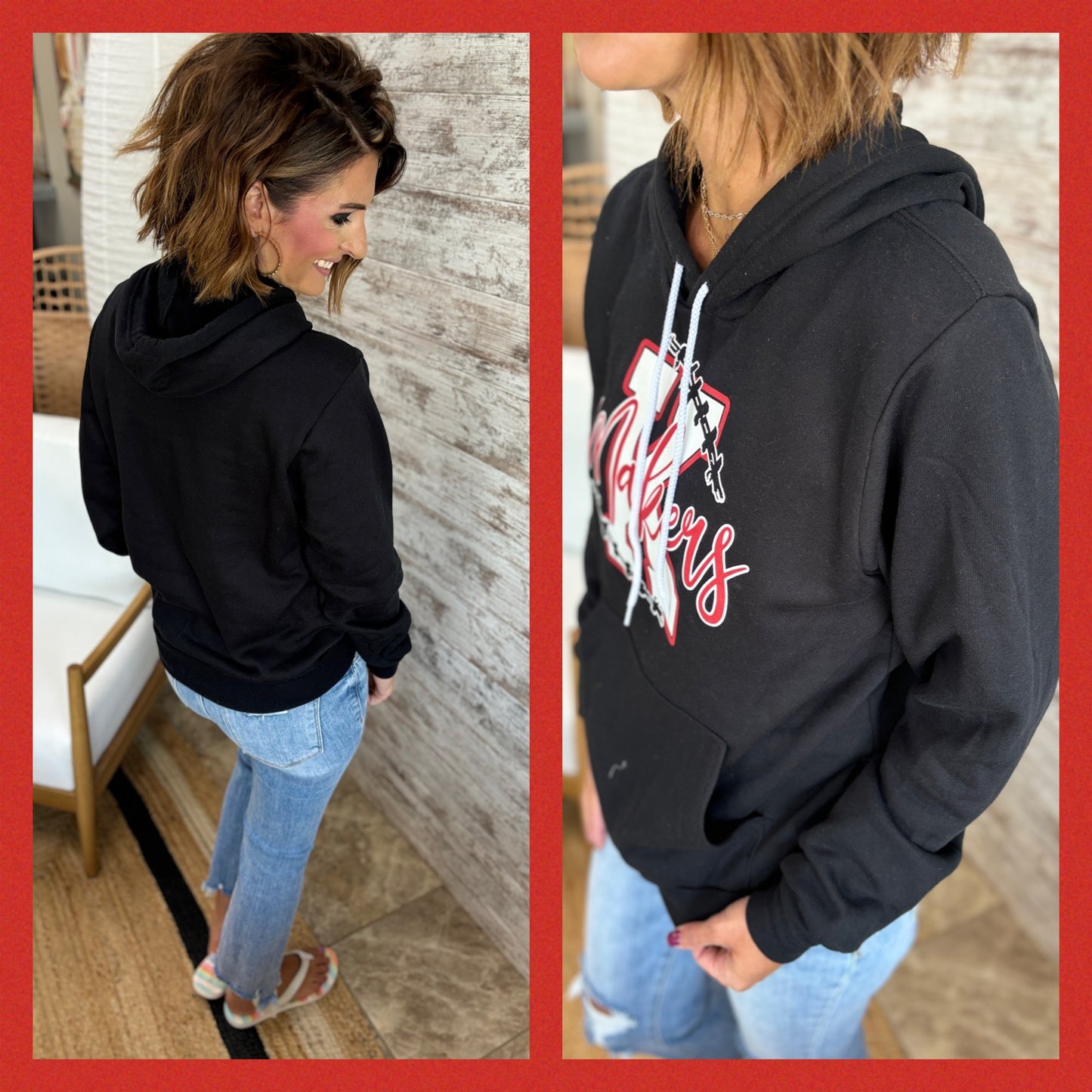 Kimberly Makers Football Black Bella Hoodie ~ 2 Designs