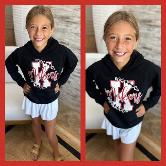 Kimberly Football Youth Black Special Blend Hoodie