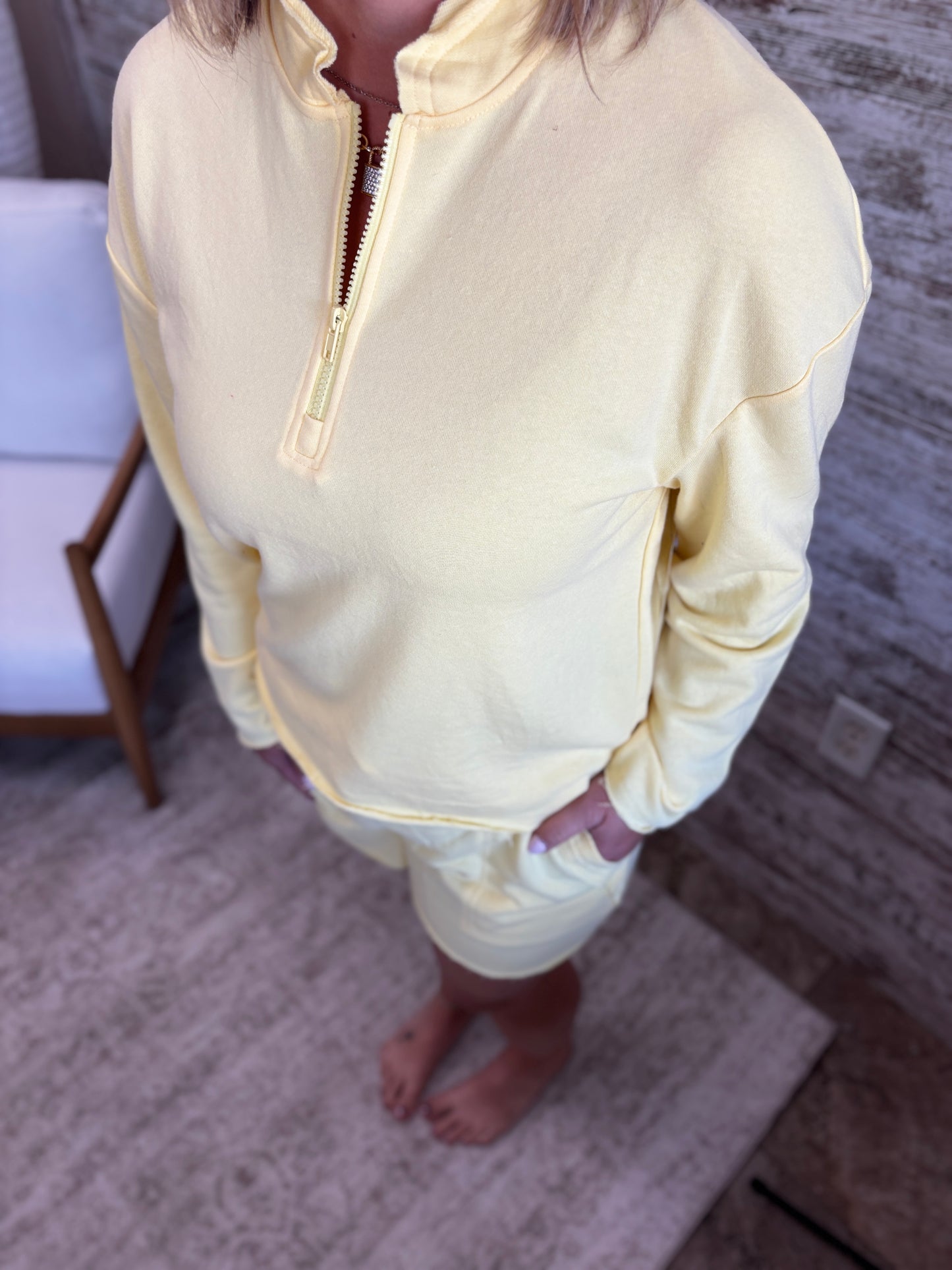 Yellow Glow Half Zip Set