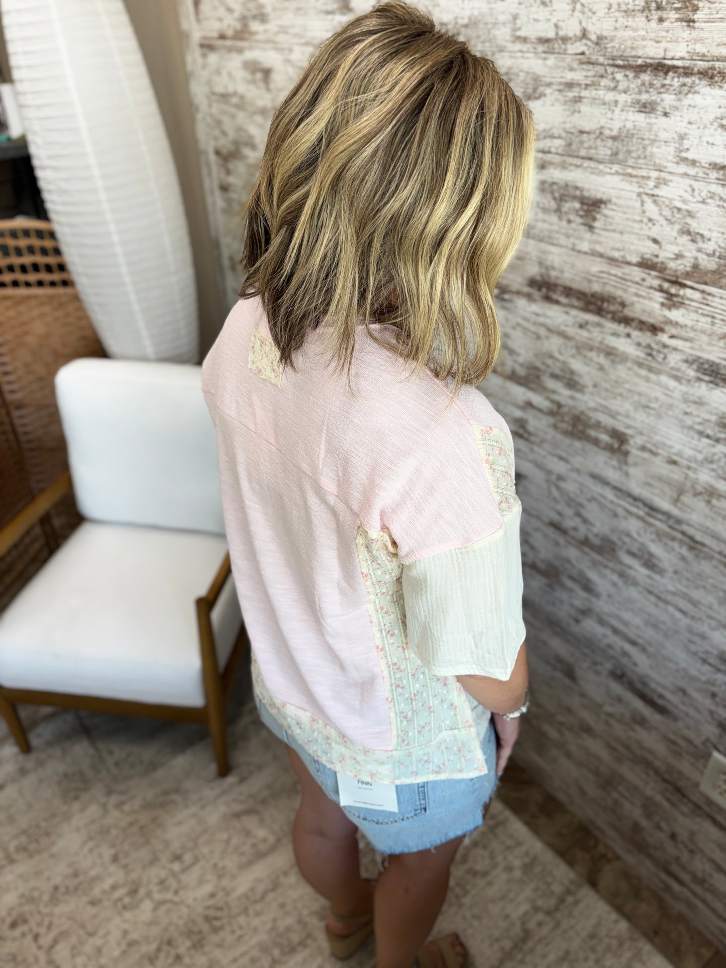 Pink Mixed Floral Knit Top