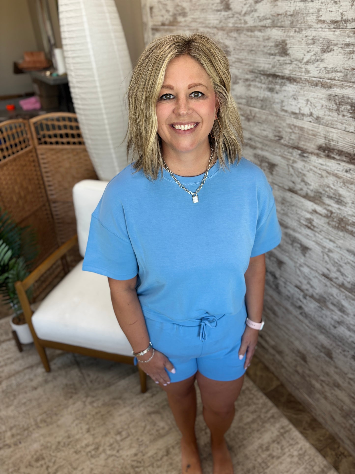 Denim Drift Laguna Shorts Set