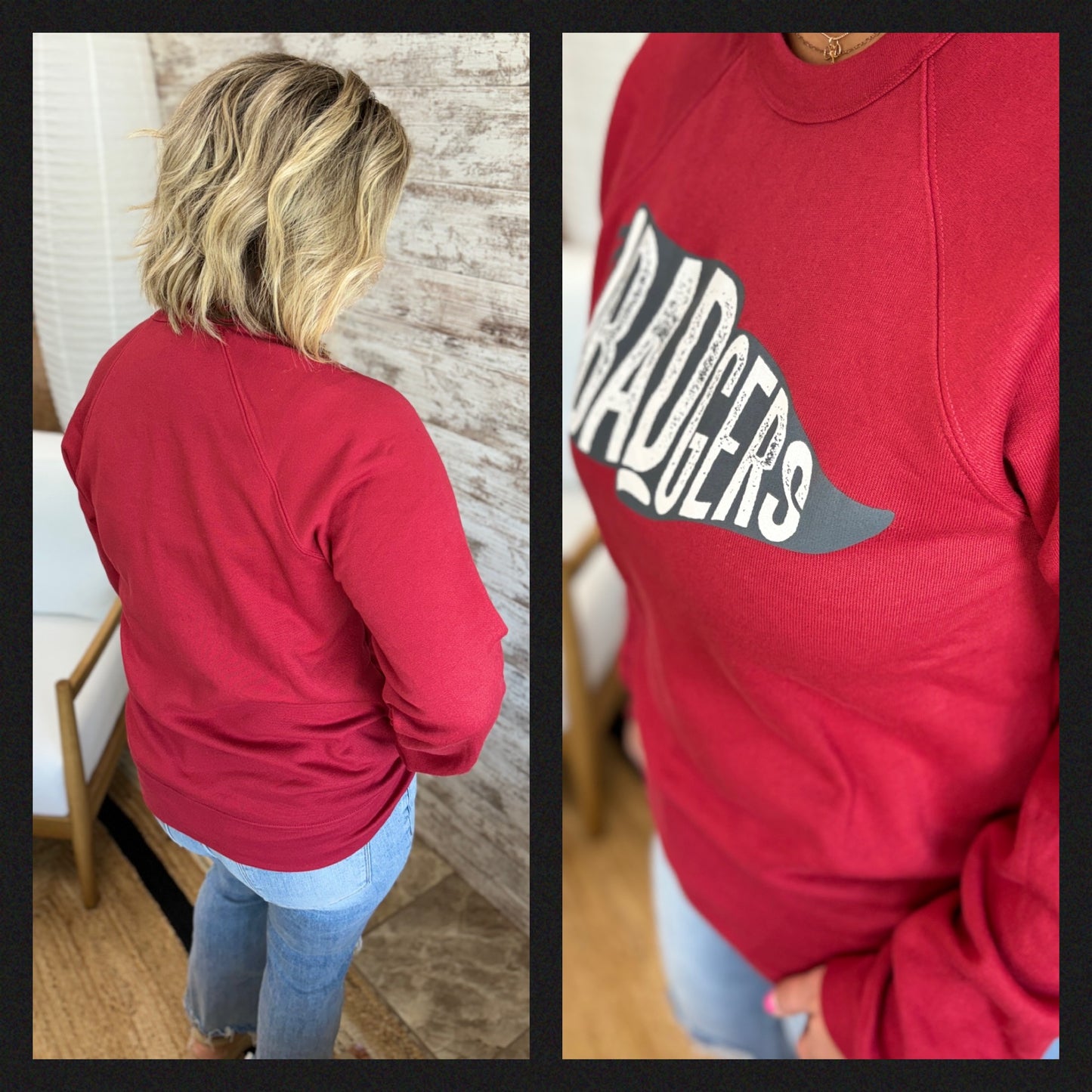 Badgers Cardinal Red Bella Crew Neck