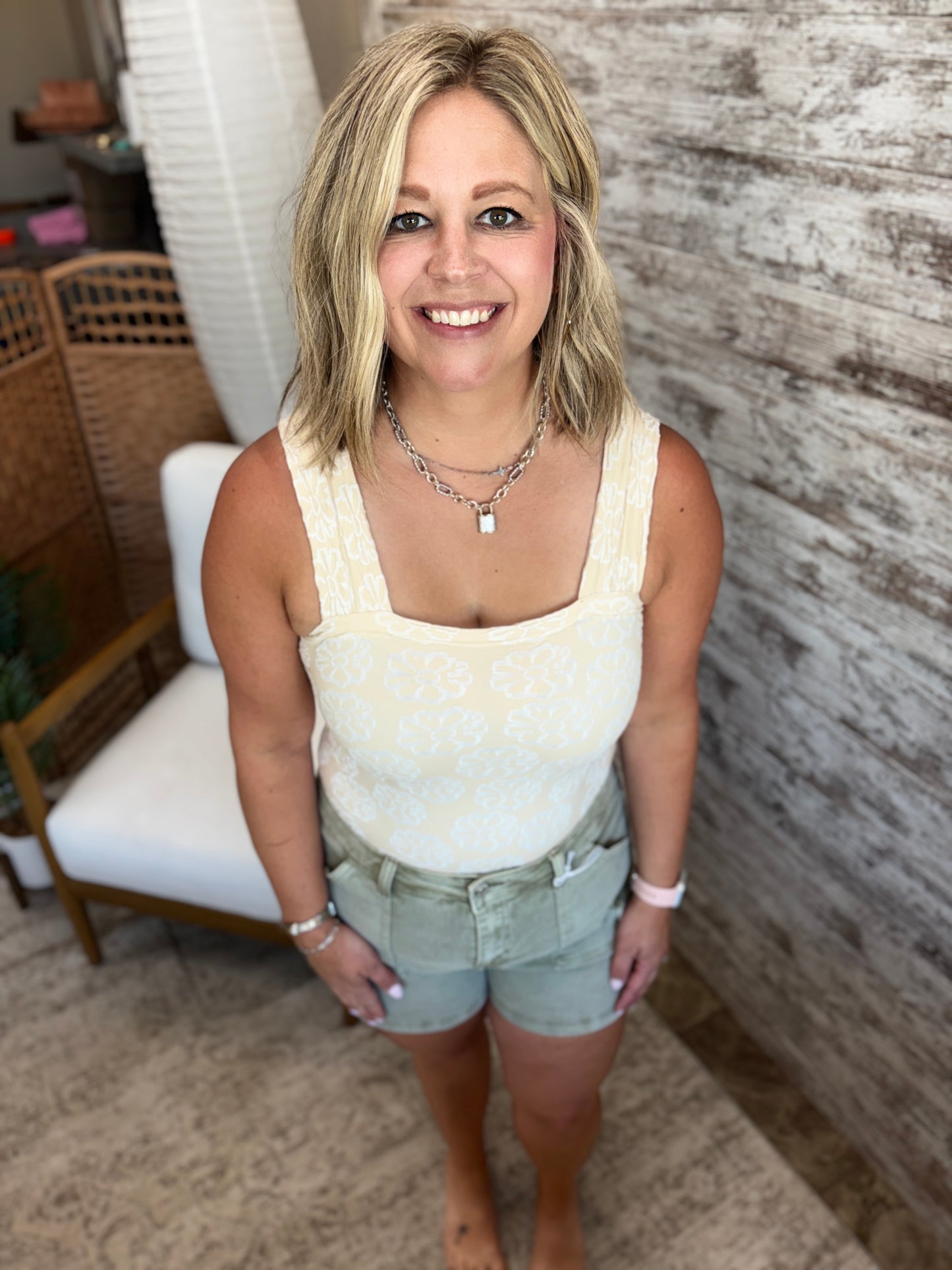 Oatmeal Two Tone Seamless Tank