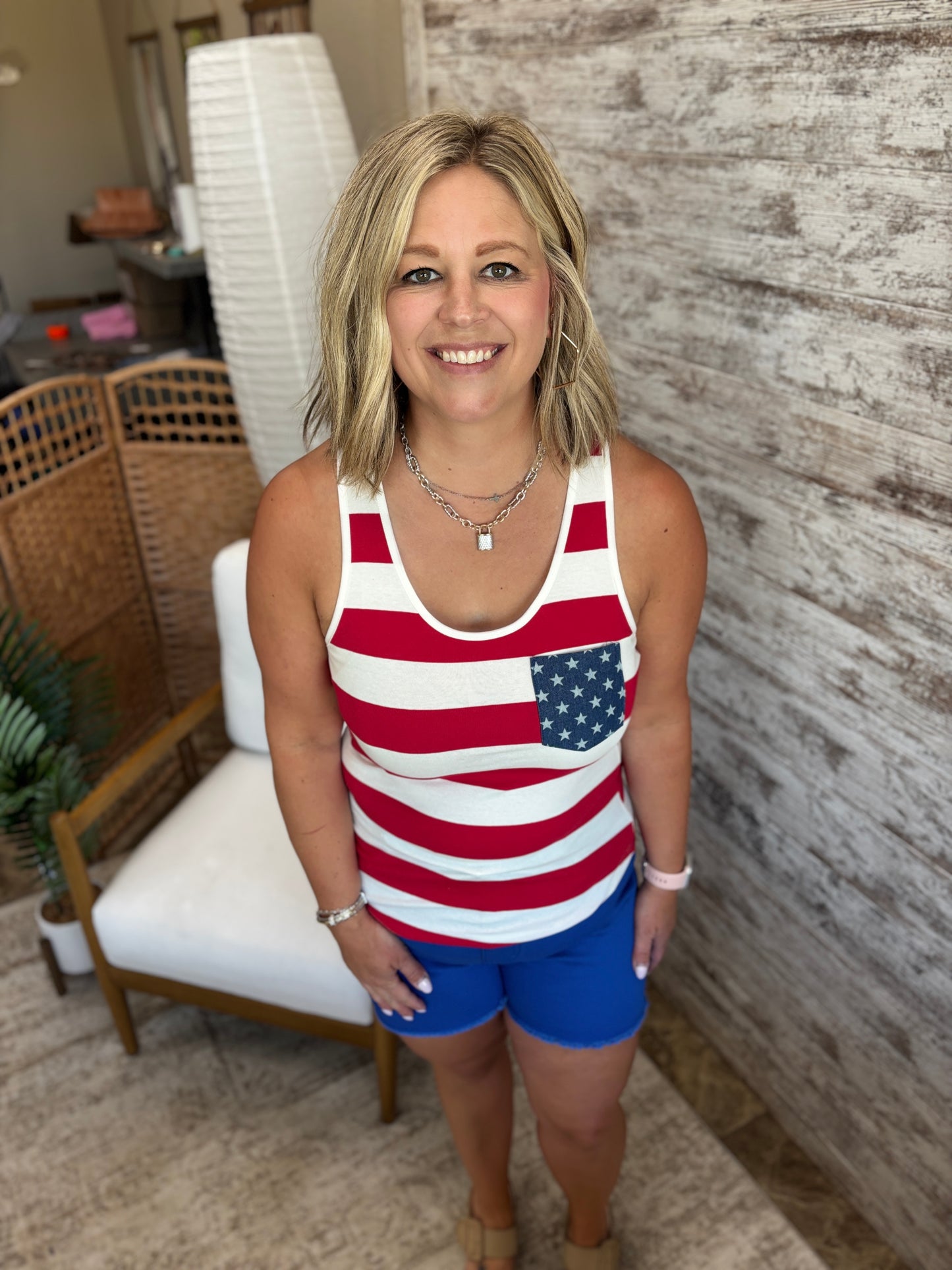 Stars and Stripes Bow Tank