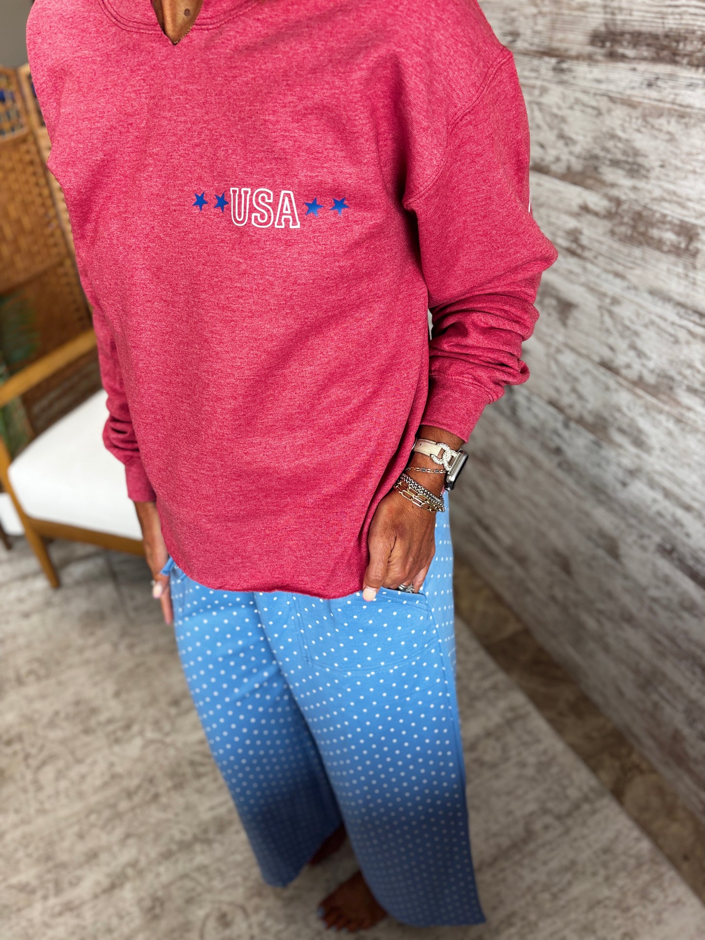 USA America Wingspan Heather Read Crew Neck ~ 2 Styles