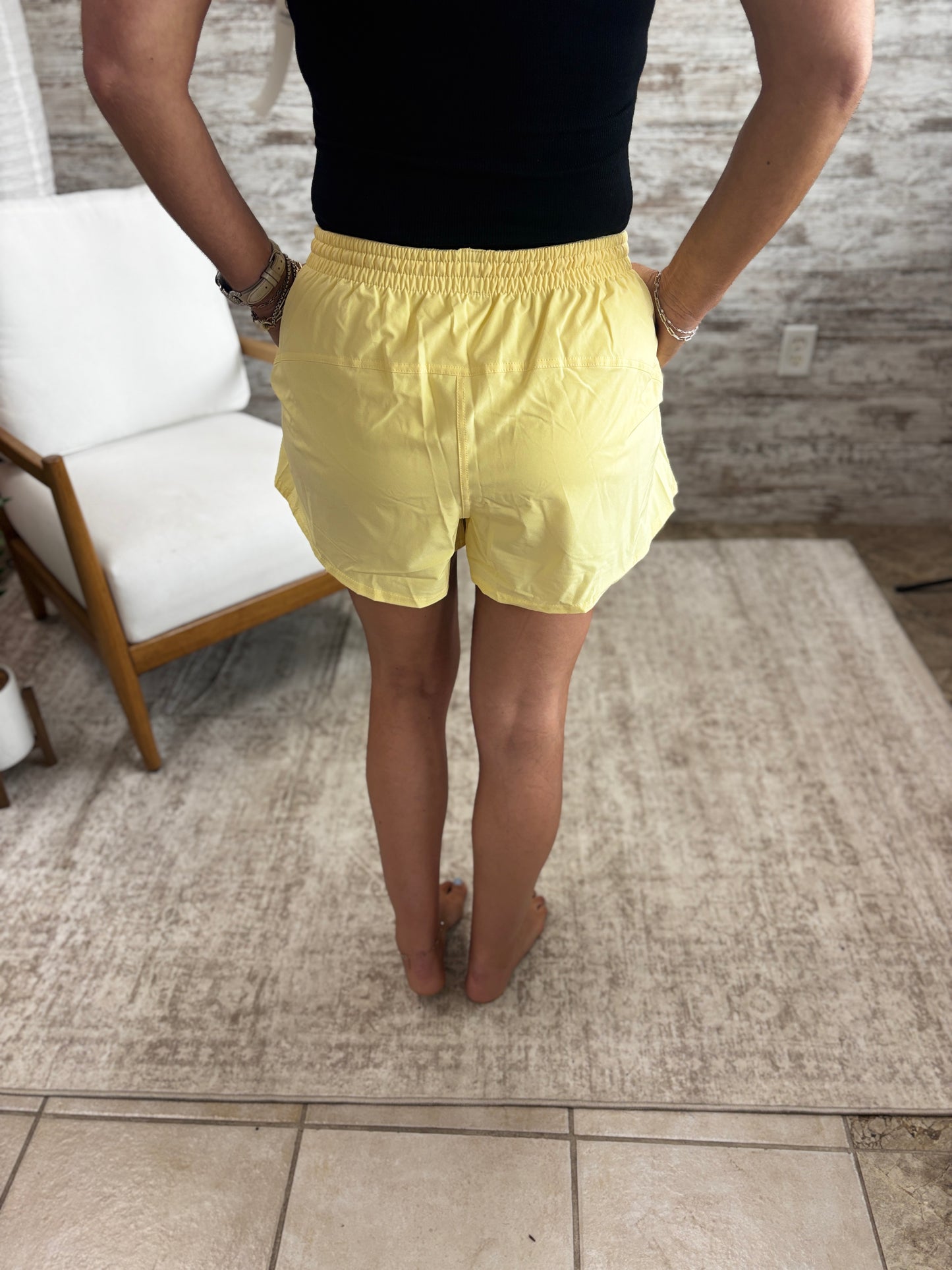 Yellow Glow Active Shorts