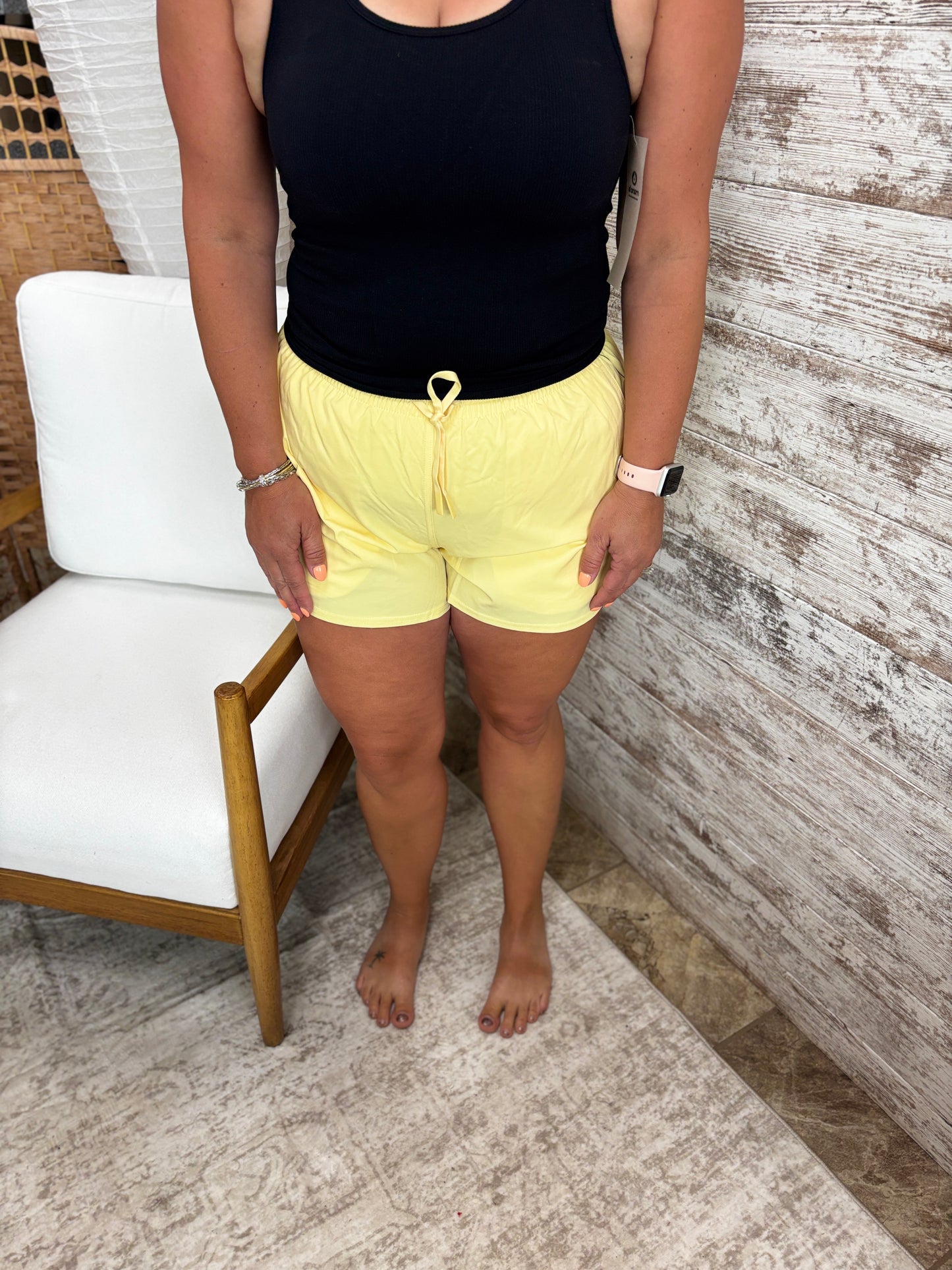 Yellow Glow Active Shorts