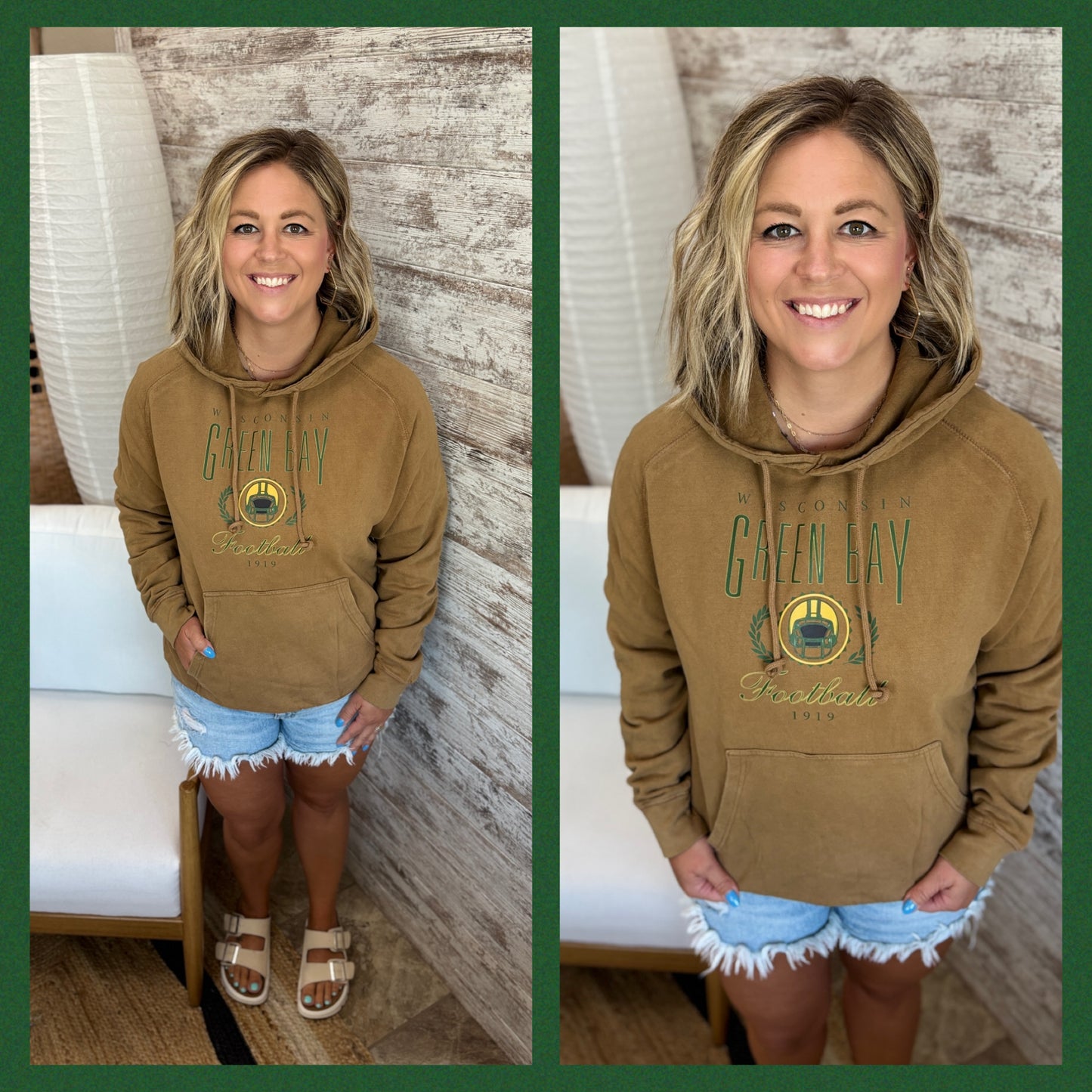 Vintage Packers Camel Lane Seven Hoodie