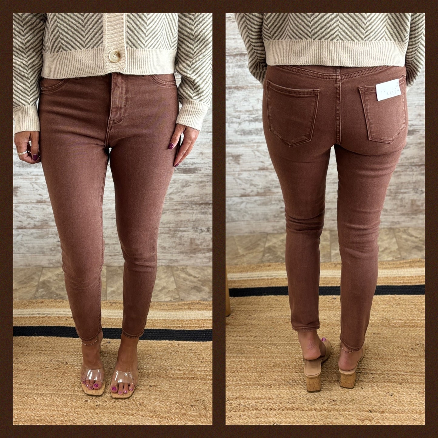 Risen Espresso Skinny Pants RDP5588