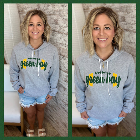 Green Bay Athletic Grey Bella Hoodie