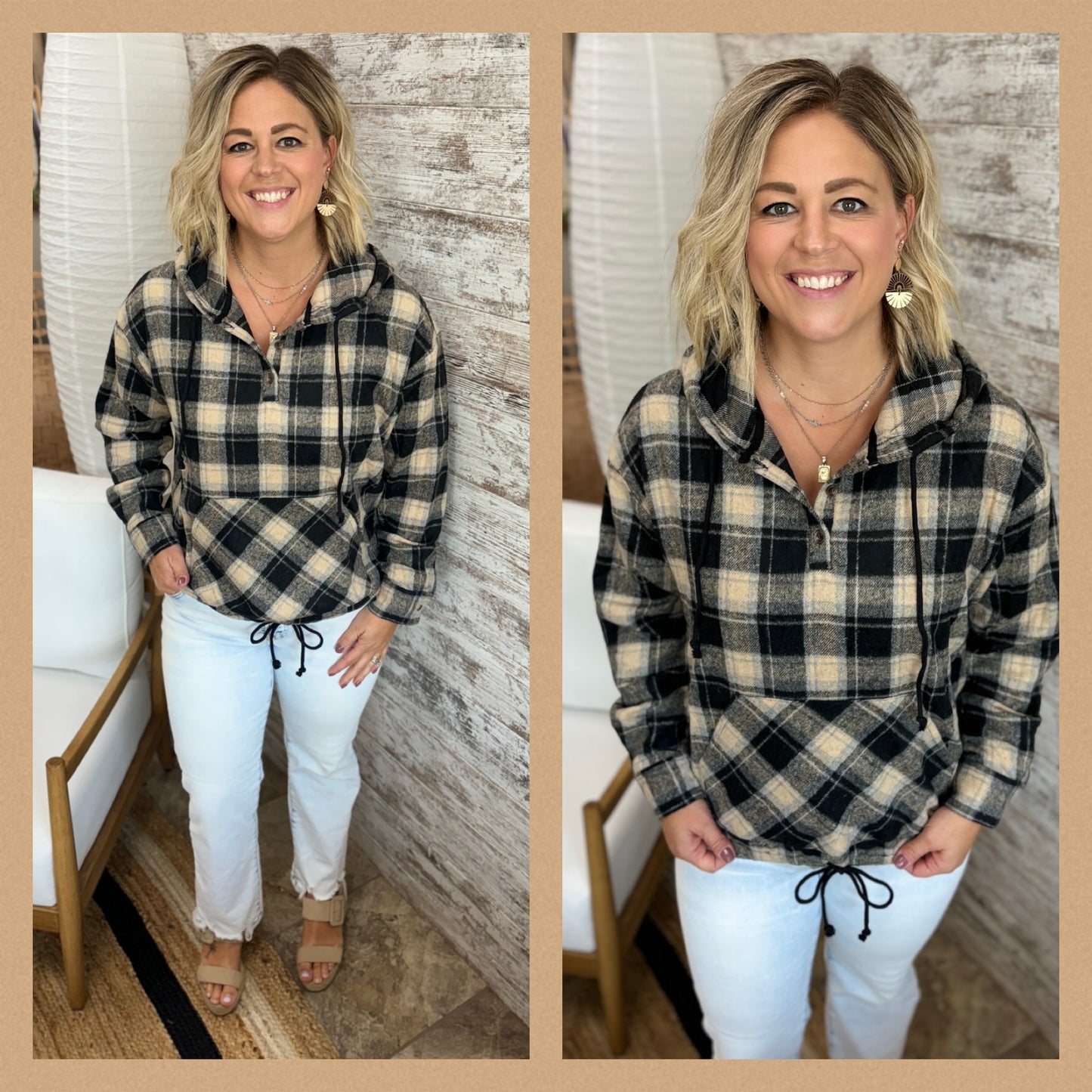 Lightweight Flannel Plaid Pullover ~ 2 Colors