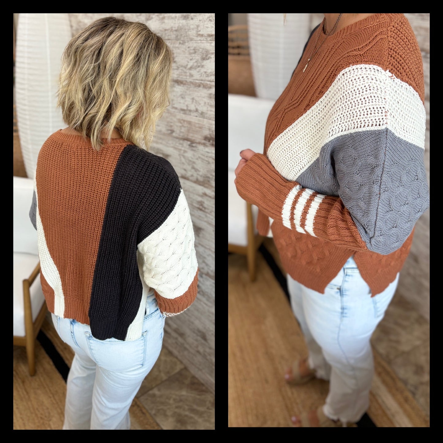 Multi Sienna Cable Knit Sweater