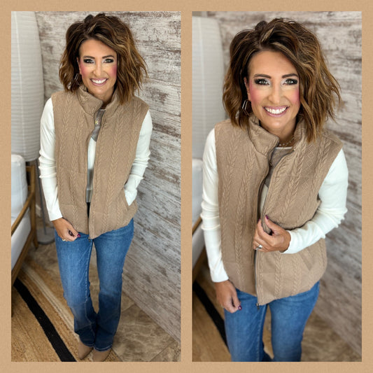 Mocha Knit Vest