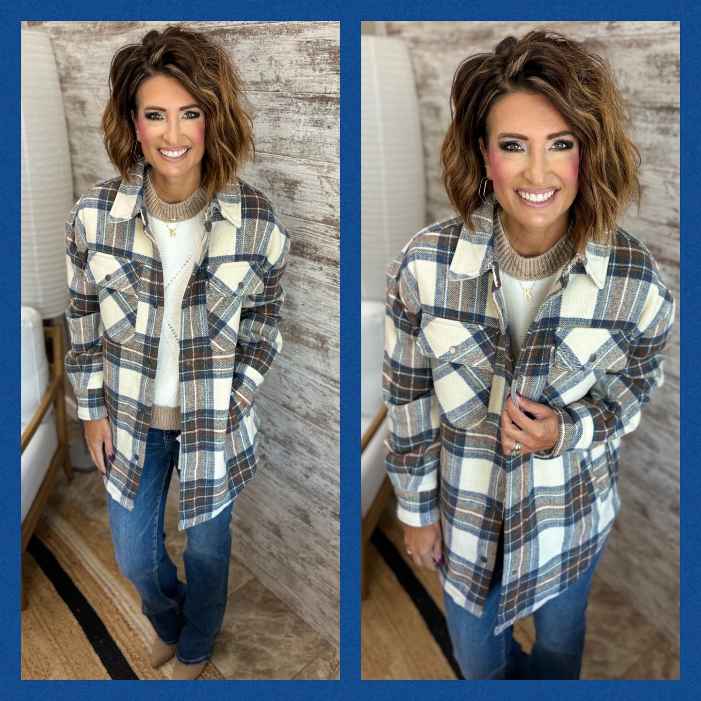 Fornia Beige Tartan Jacket