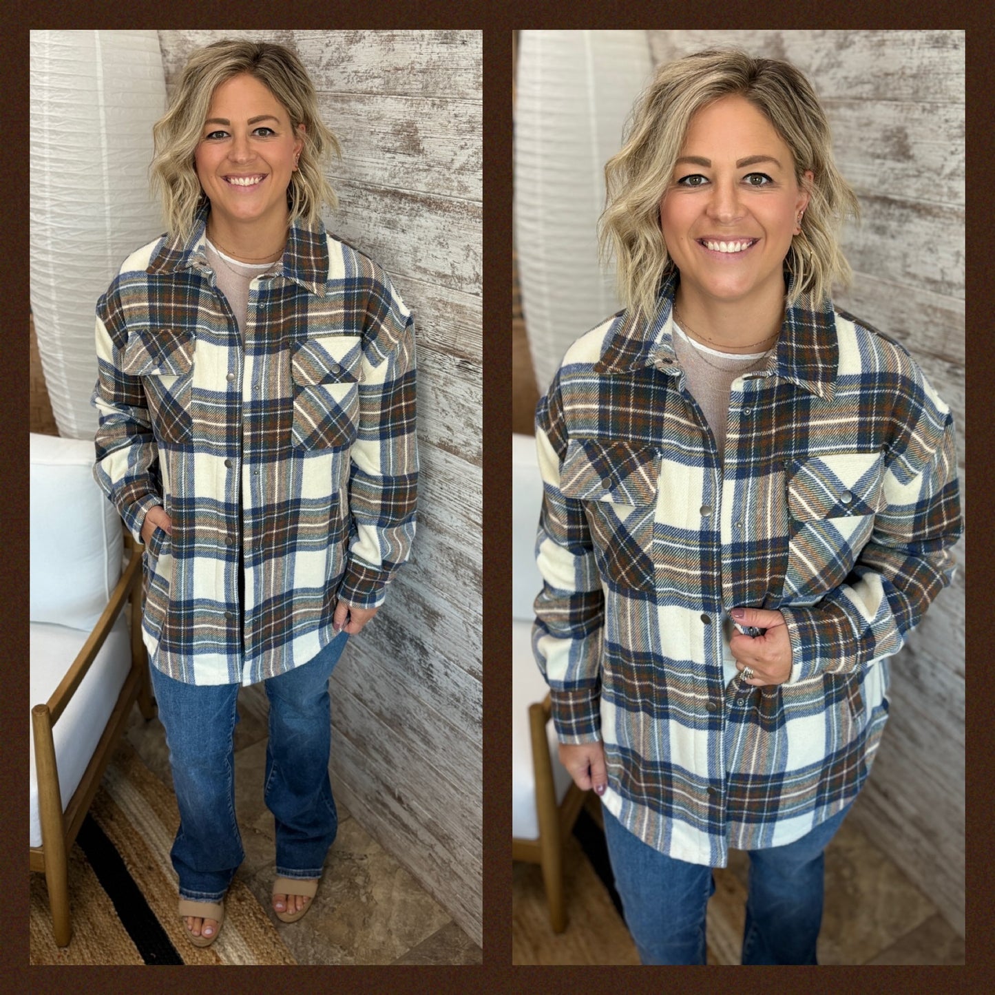 Fornia Beige Tartan Jacket