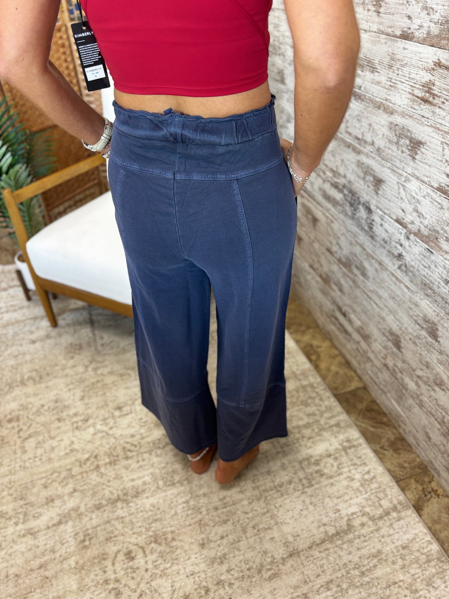 Blackberry Wide Leg Drawstring Pant