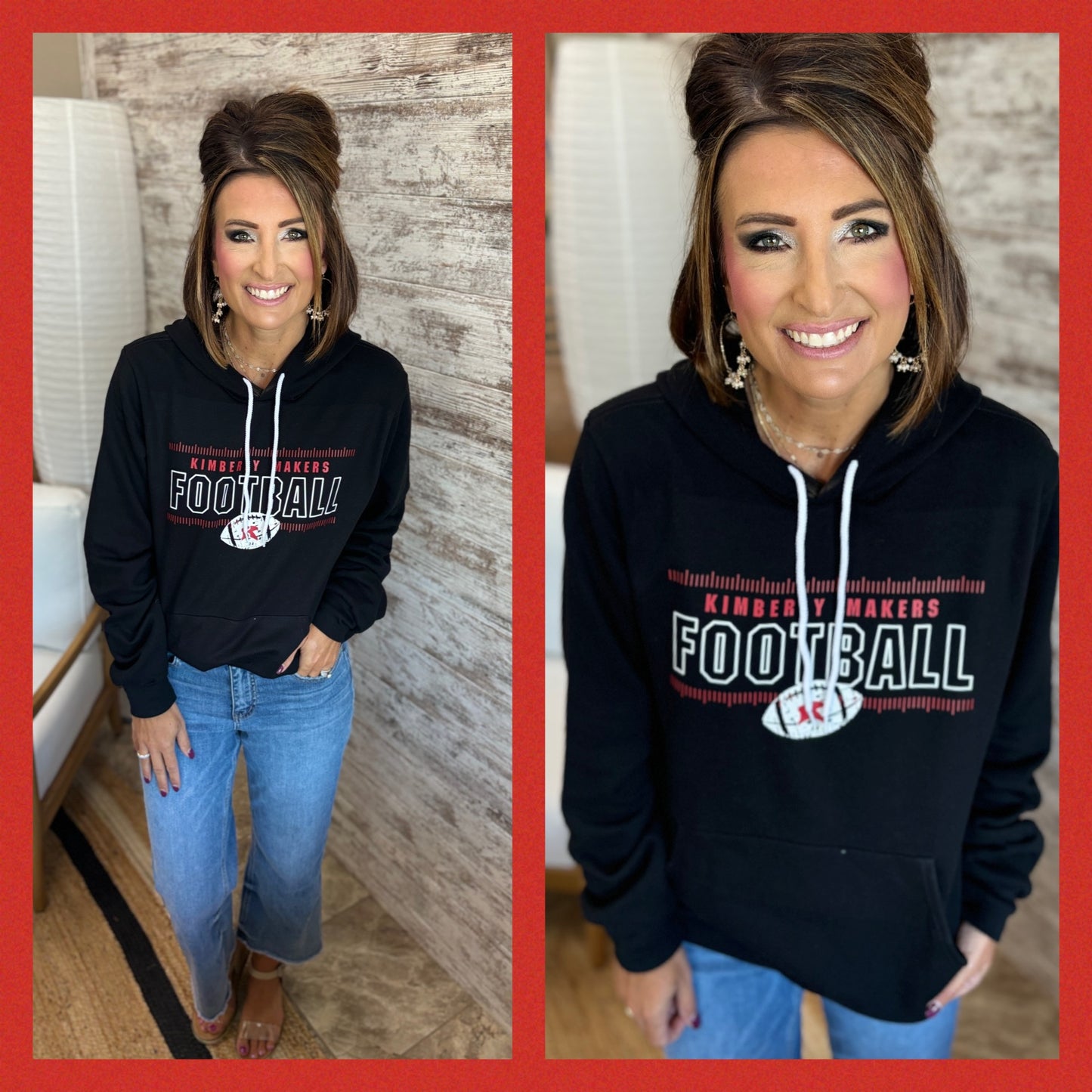 Kimberly Makers Football Black Bella Hoodie ~ 2 Designs