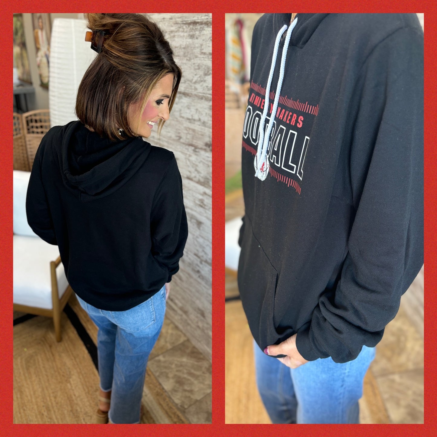 Kimberly Makers Football Black Bella Hoodie ~ 2 Designs