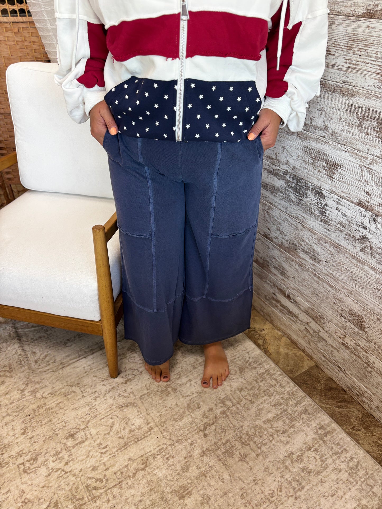 Blackberry Wide Leg Drawstring Pant