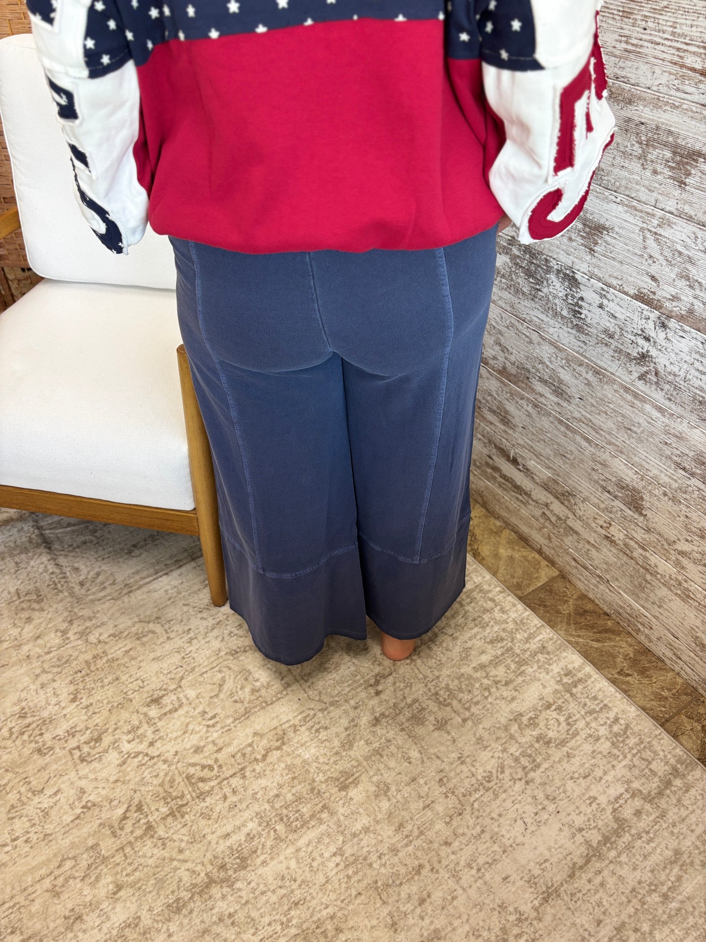 Blackberry Wide Leg Drawstring Pant