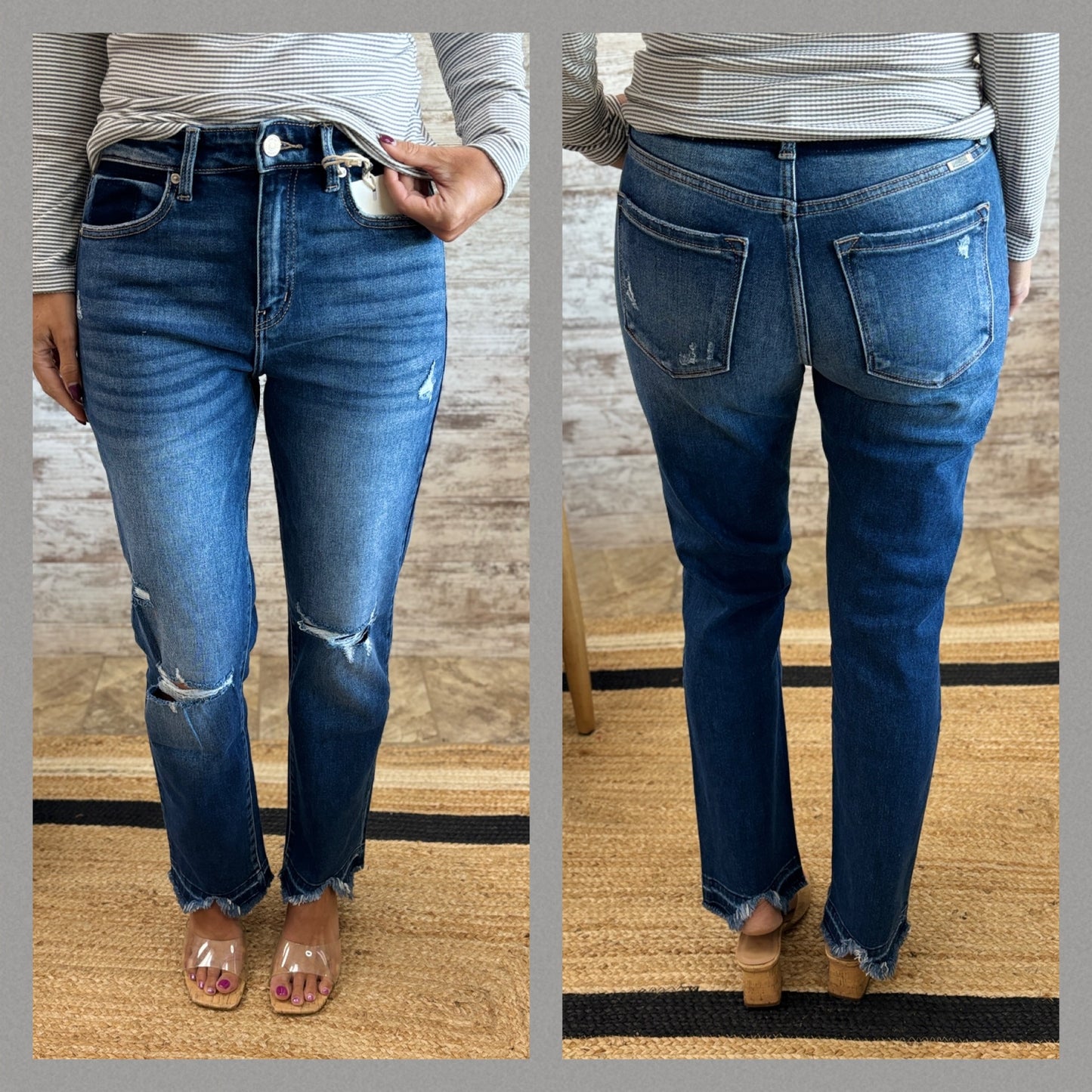 Kancan High Rise Slim Straight Jean KC9371D