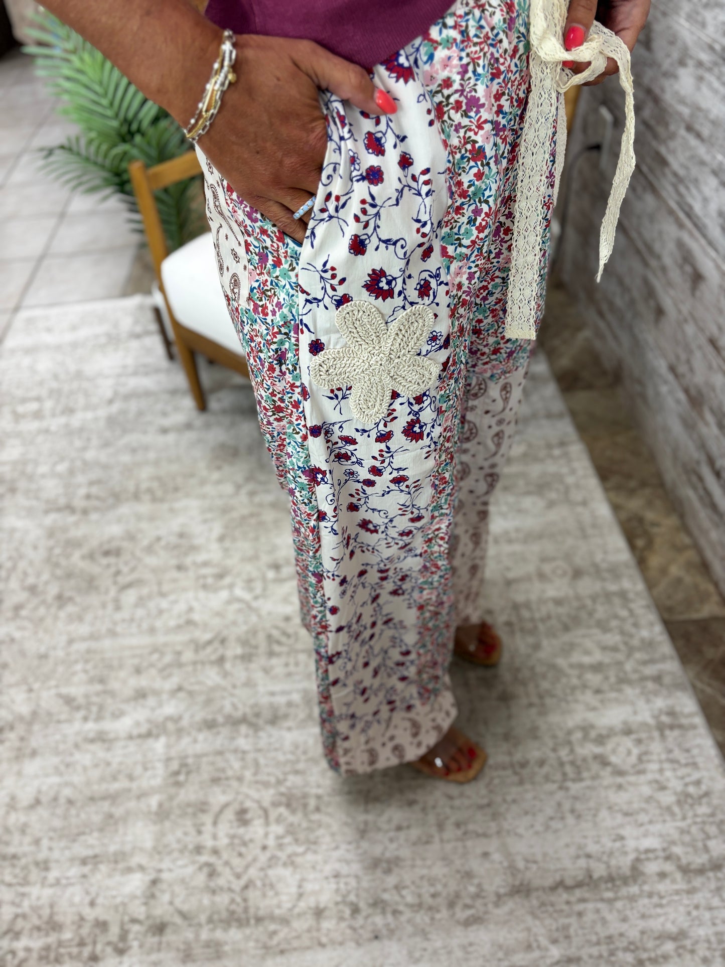 Floral and Paisley Relaxed Jogger Pant