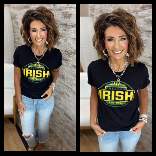 Freedom Irish Football Black Bella Tee~ Youth and Adult