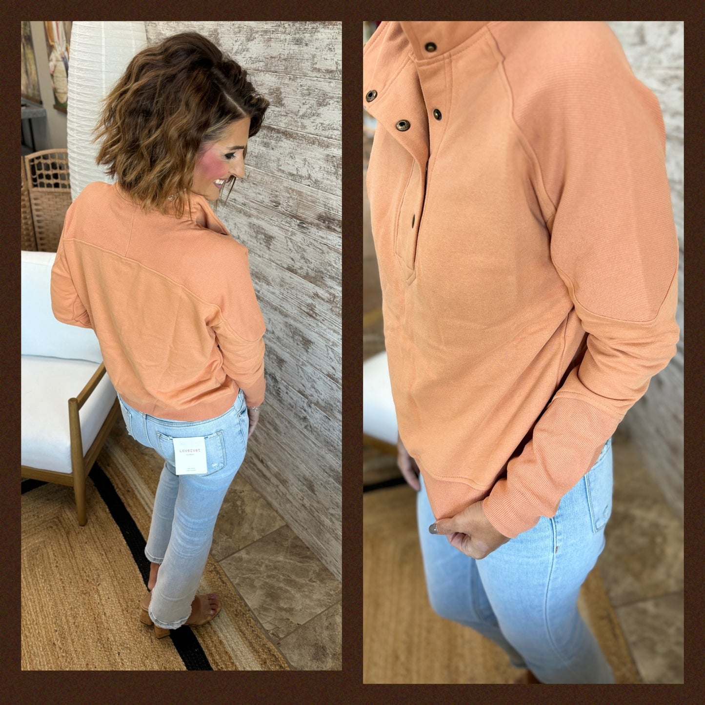 Pumpkin Rib Mix Sweatshirt