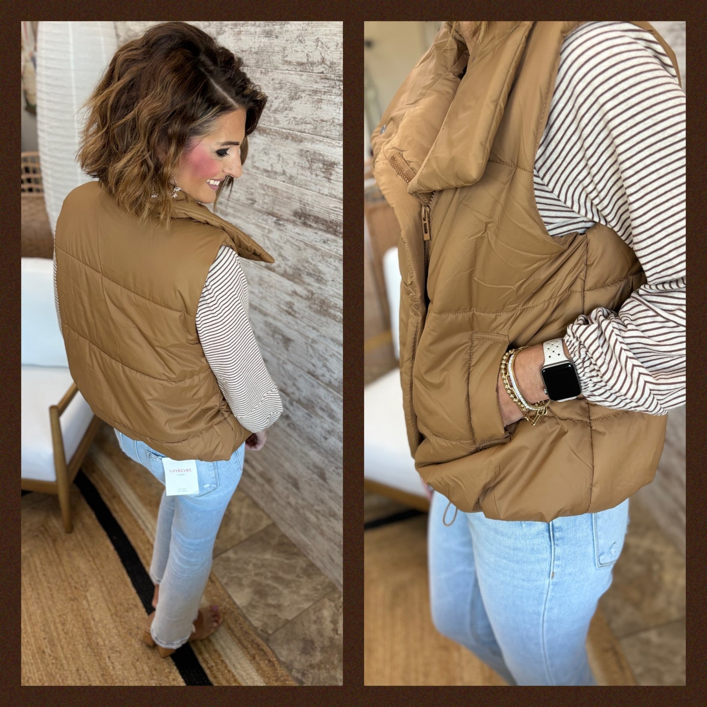 Asymmetrical Zip Up Vest  ~ 2 Colors