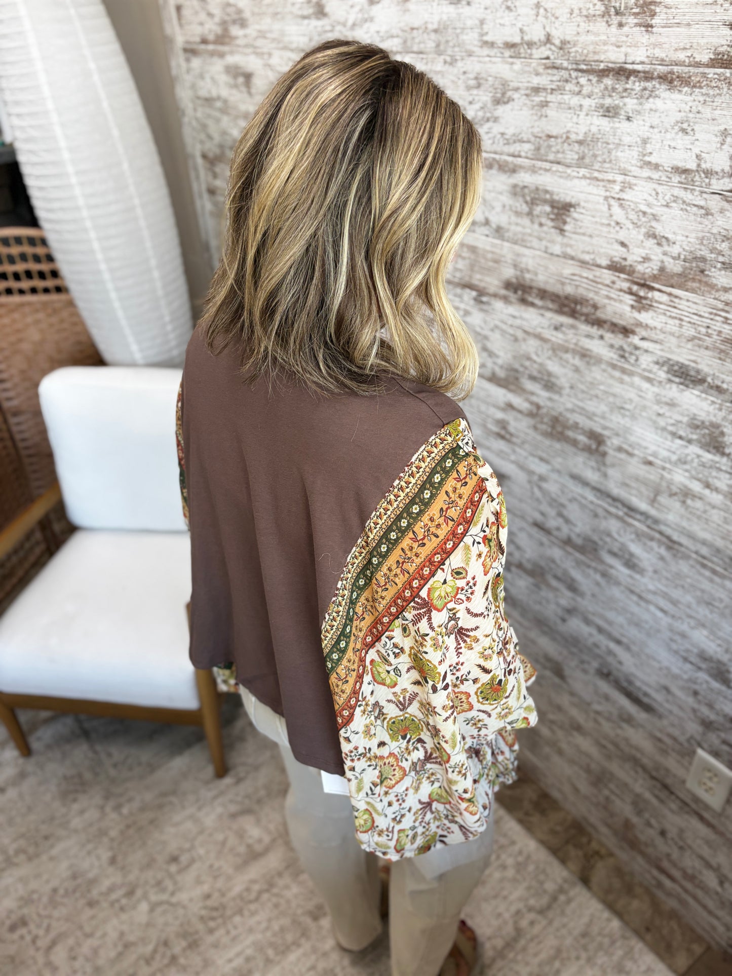 Howdy Leopard Vintage Kaftan Top