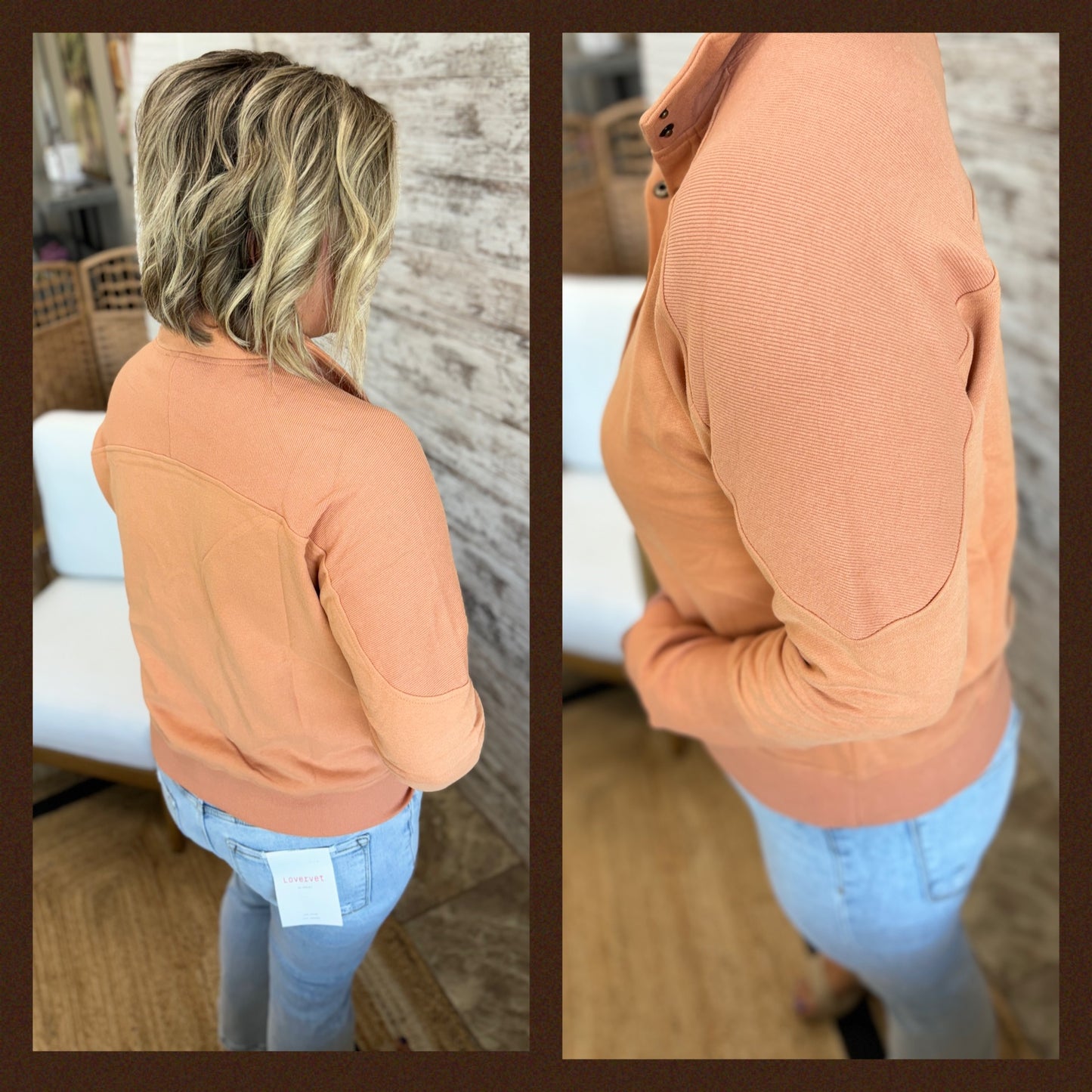 Pumpkin Rib Mix Sweatshirt