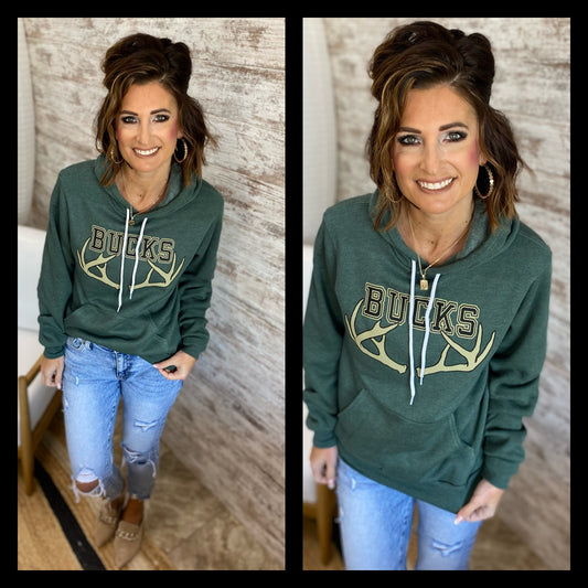 Bucks Heather Forest Bella Sponge Hoodie