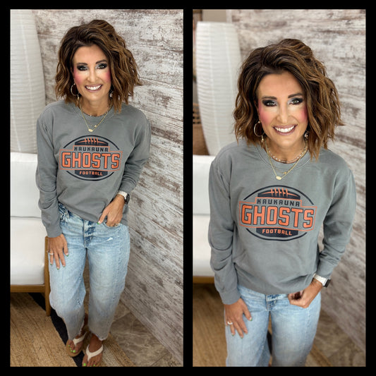 Kaukauna Football Granite Comfort Color Crew