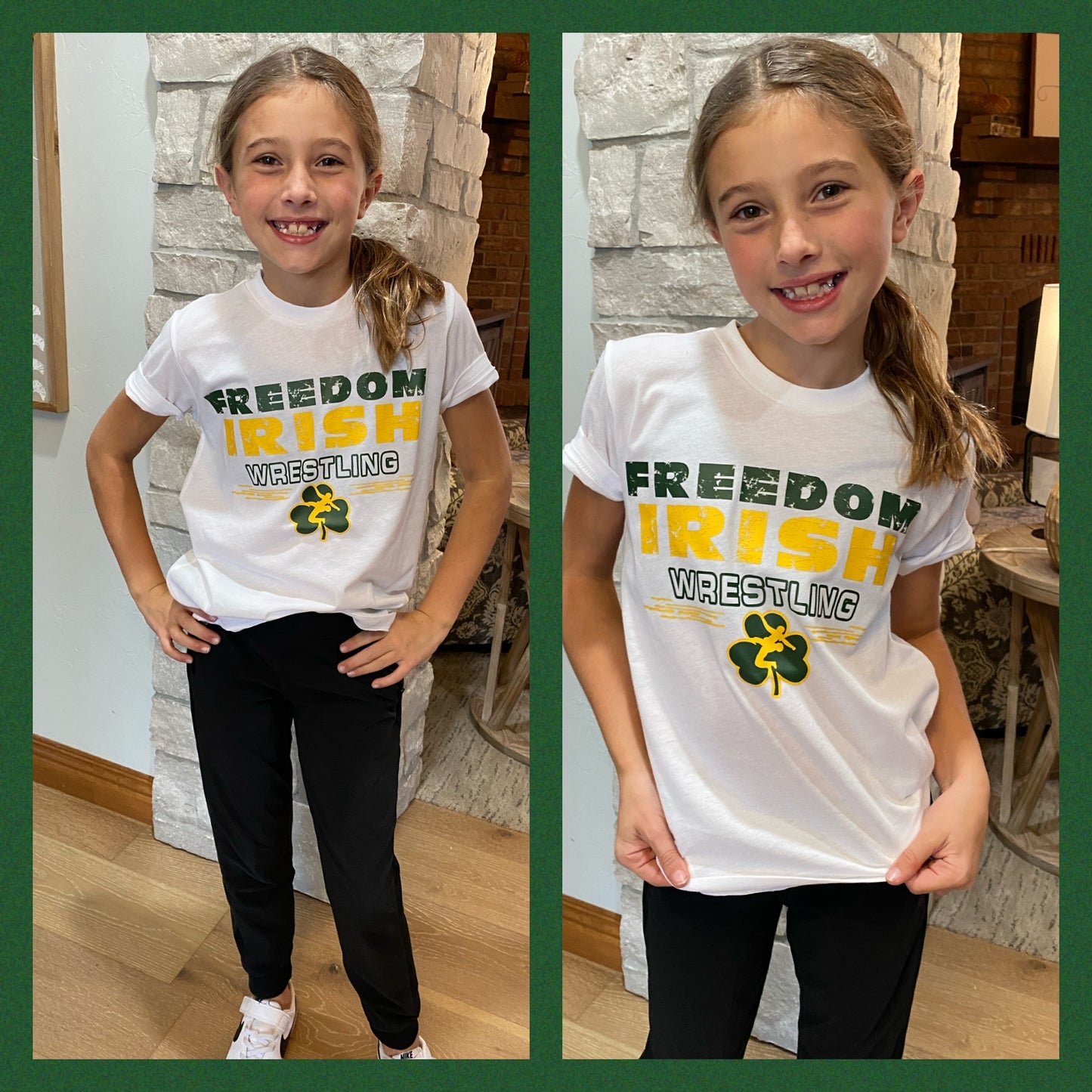 Freedom Wrestling White Tee ~ Youth and Adult