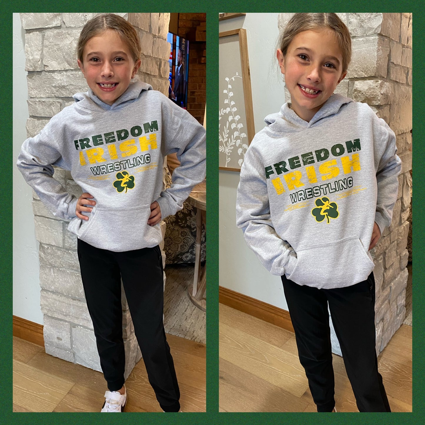 Freedom Irish Wrestling Youth Grey Hoodie