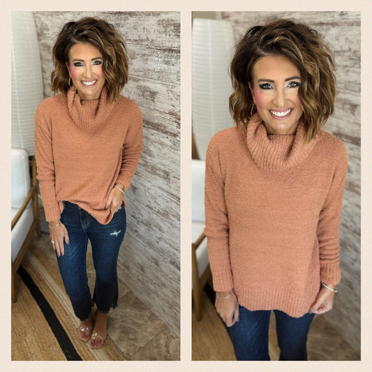 Soft Camel Turtle Neck Sweater