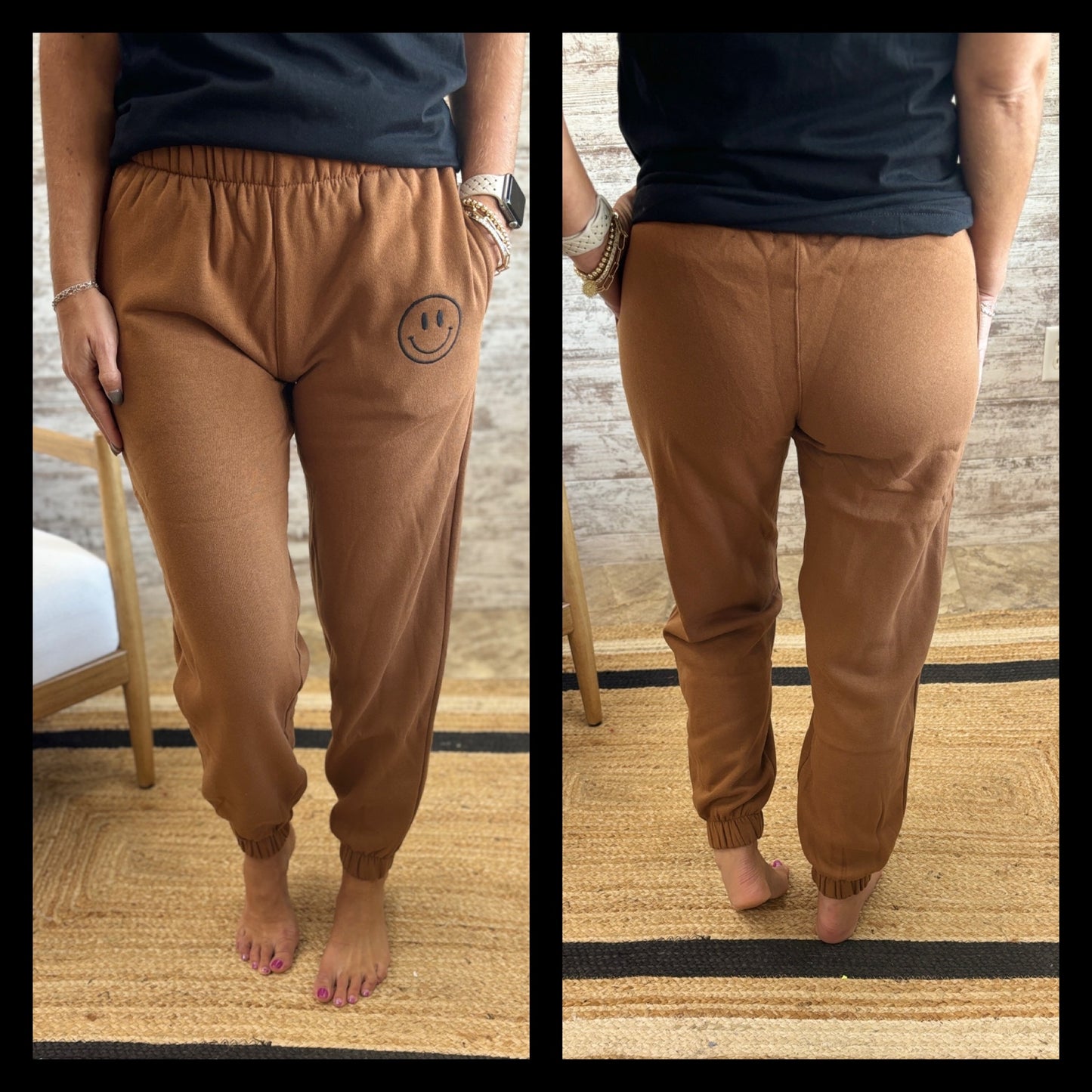 Ampersand Be Happy Camel Joggers